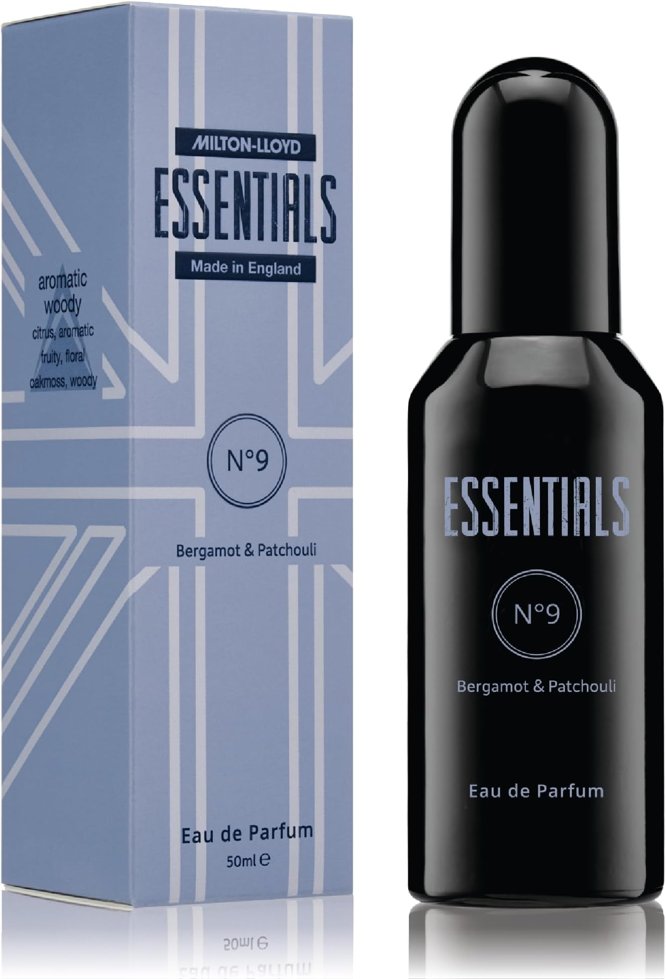 MILTON-LLOYD ESSENTIALS No 9 Perfume for Men. 50ml Eau de Parfum, Luxury Fragrance - Mens Aftershave, Long Lasting Fragrance for Men