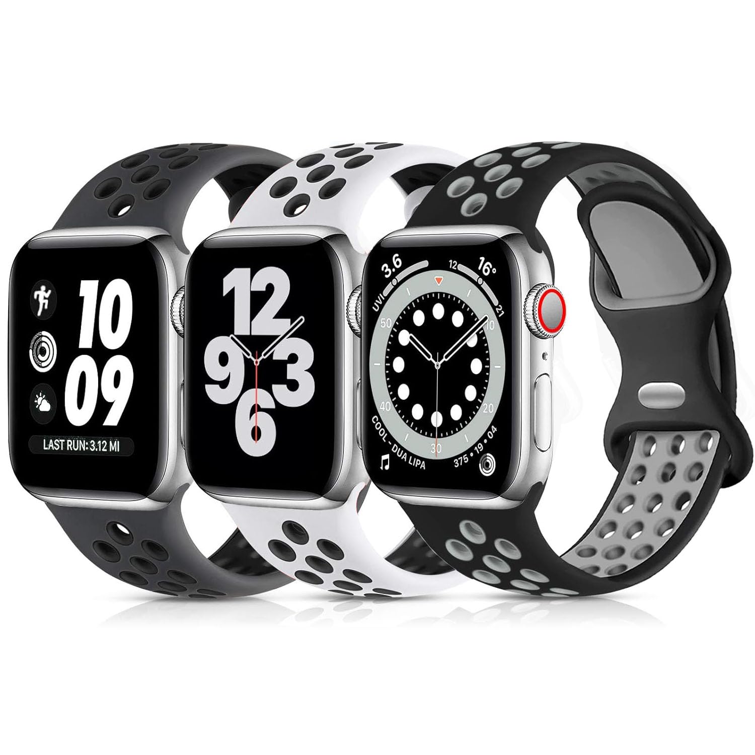 Amazon.co.jp: 3本セット apple watch バンド スポーツバンド 柔らかい 