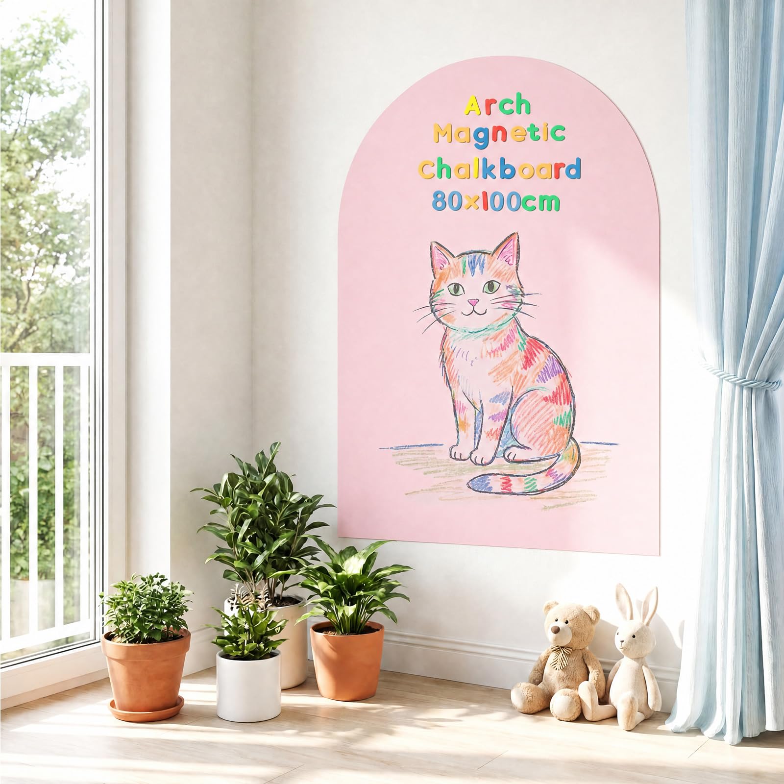Yowikuw Magnetic Arch Wall Decal 80x100cm, Magnetic Wall Sticker