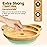 Bamboo Plates for Kids - Baby & Toddler Plates with Suction for Feeding & Weaning, Eco-Friendly Bear Design Promotes Self-Feeding, Ideal for Busy Moms & Dads, Sturdy & BPA-Free (Mint)