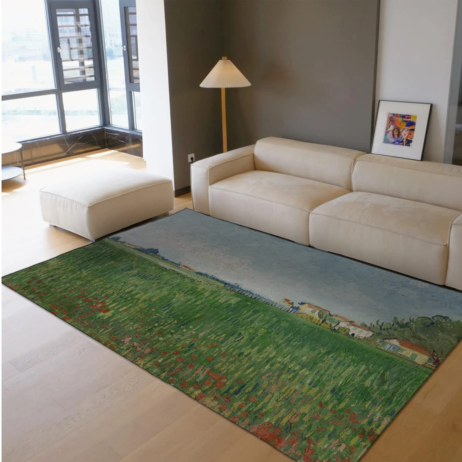 Unikalny wiejski krajobraz designerski dywaniki do wejścia patio ganku Decora niebieskie niebo kwiatowy wystrój domu dywanik łazienkowy z gumowym spodem 10 cm x 20 cm