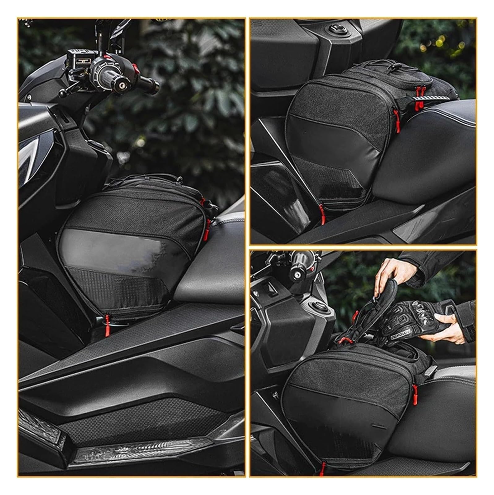 Bolsa Moto para ADV 150 160 350 para PCX 125 para X-ADV para Forza 300 750 para NSS Scooter Túnel Tanque Herramienta Viaje Equipaje Almacenamiento Bolsa(Type B)