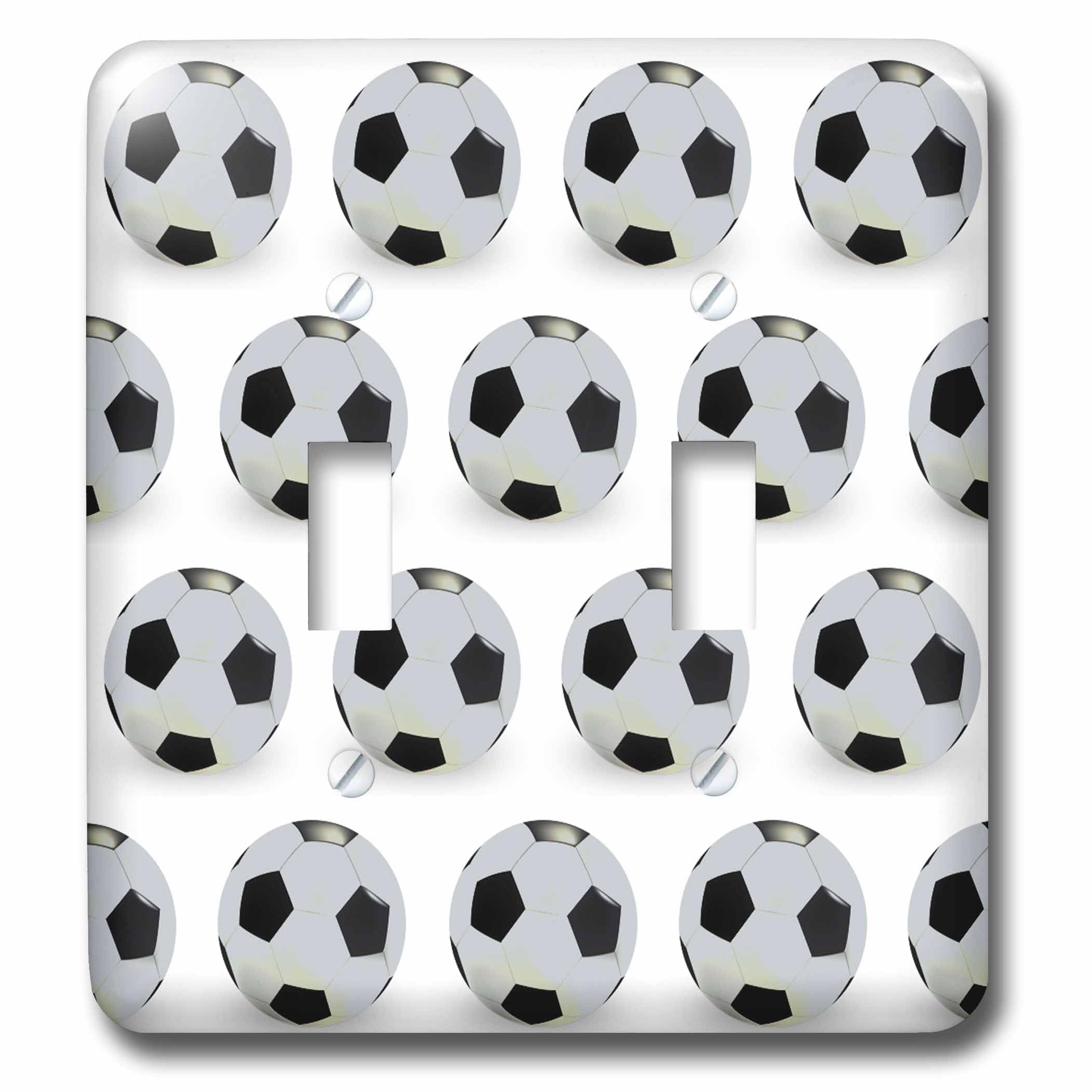 Soccer Pattern Interrupteur à baïonnette 3dRose LSP_50432_2 pour chambre