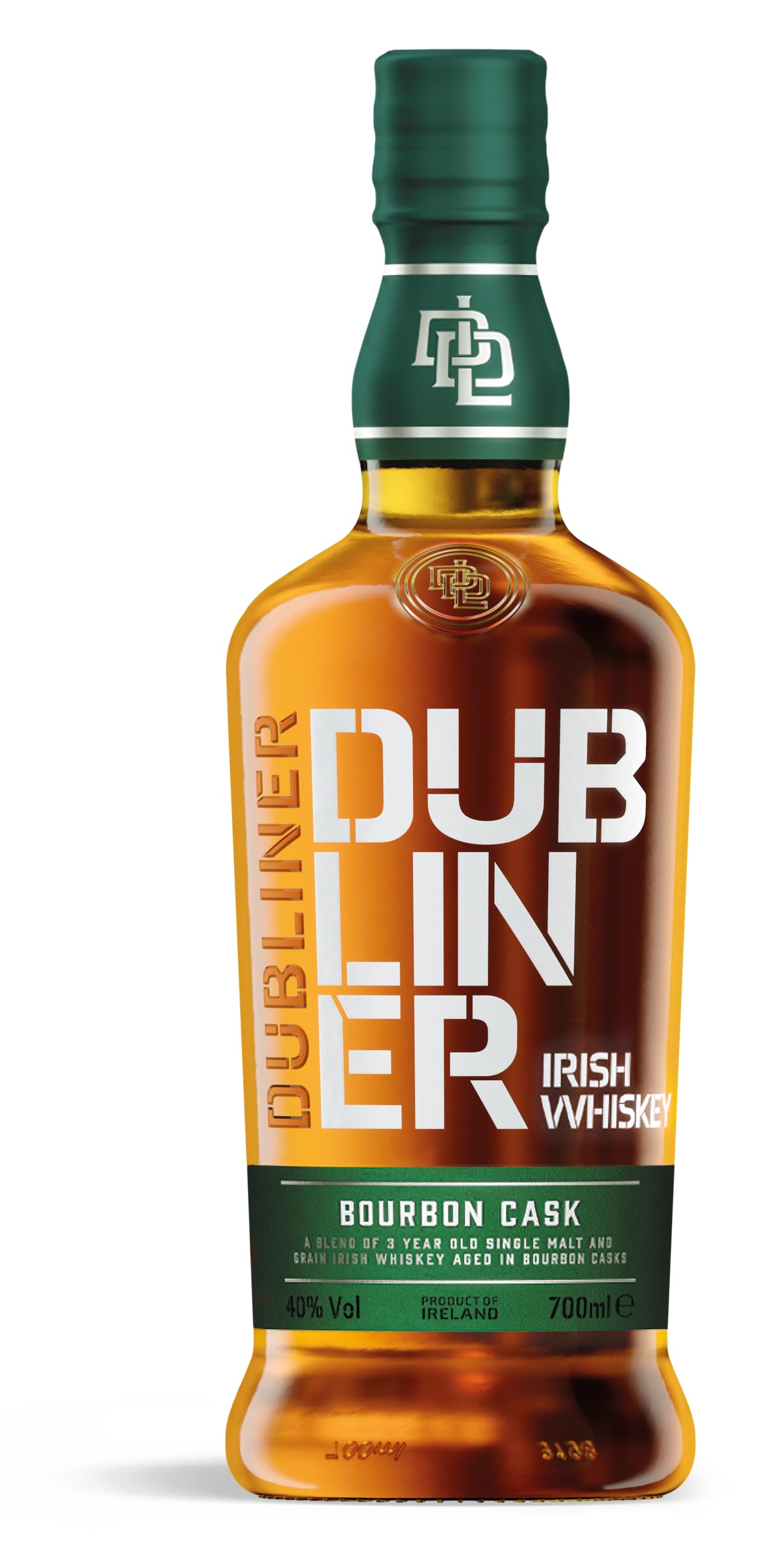 The Dubliner Bourbon Cask Aged Irish Whiskey | 3-Year-Old Blended Irish Whiskey | Aged in Bourbon Casks | Smooth, Warm & Versatile | From Dublin Liberties Distillery | 70cl | 40% ABV