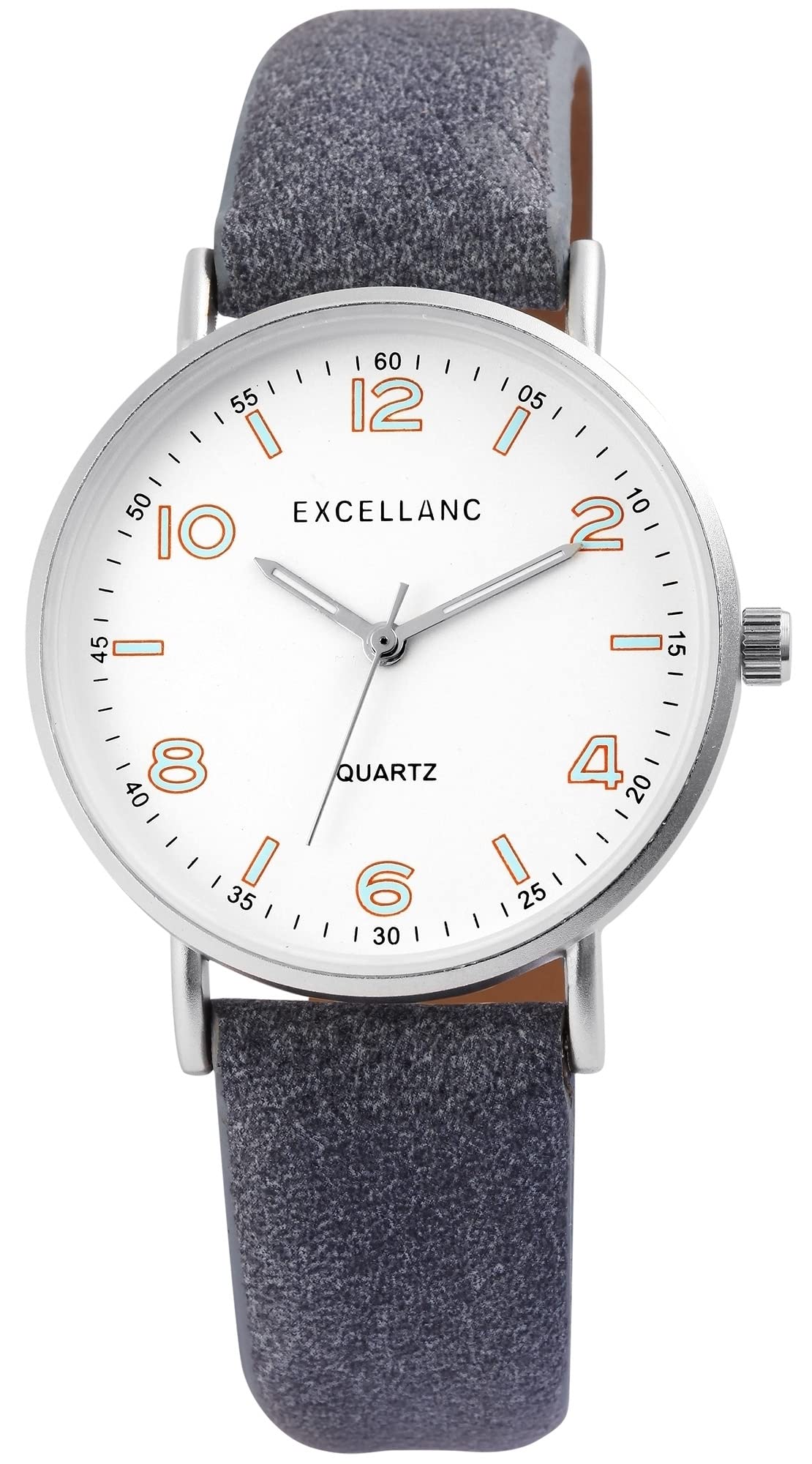 Excellanc Orologio da uomo in similpelle con fibbia ad ardiglione