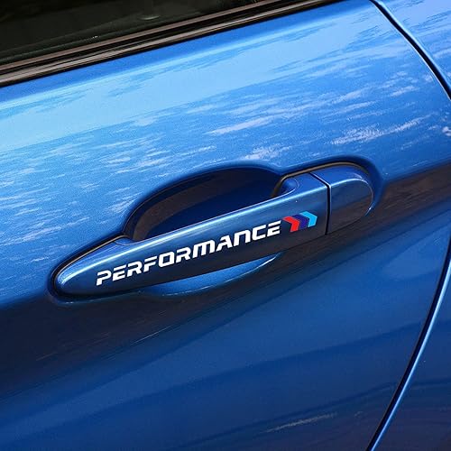 Calcomanías para manija de puerta para BMW 1 2 3 4 5 6 7 Series X1 X2 X3 X4 X5 X6 X7 M3 M5 Z4 (calcomanía para manija de puerta, color blanco)