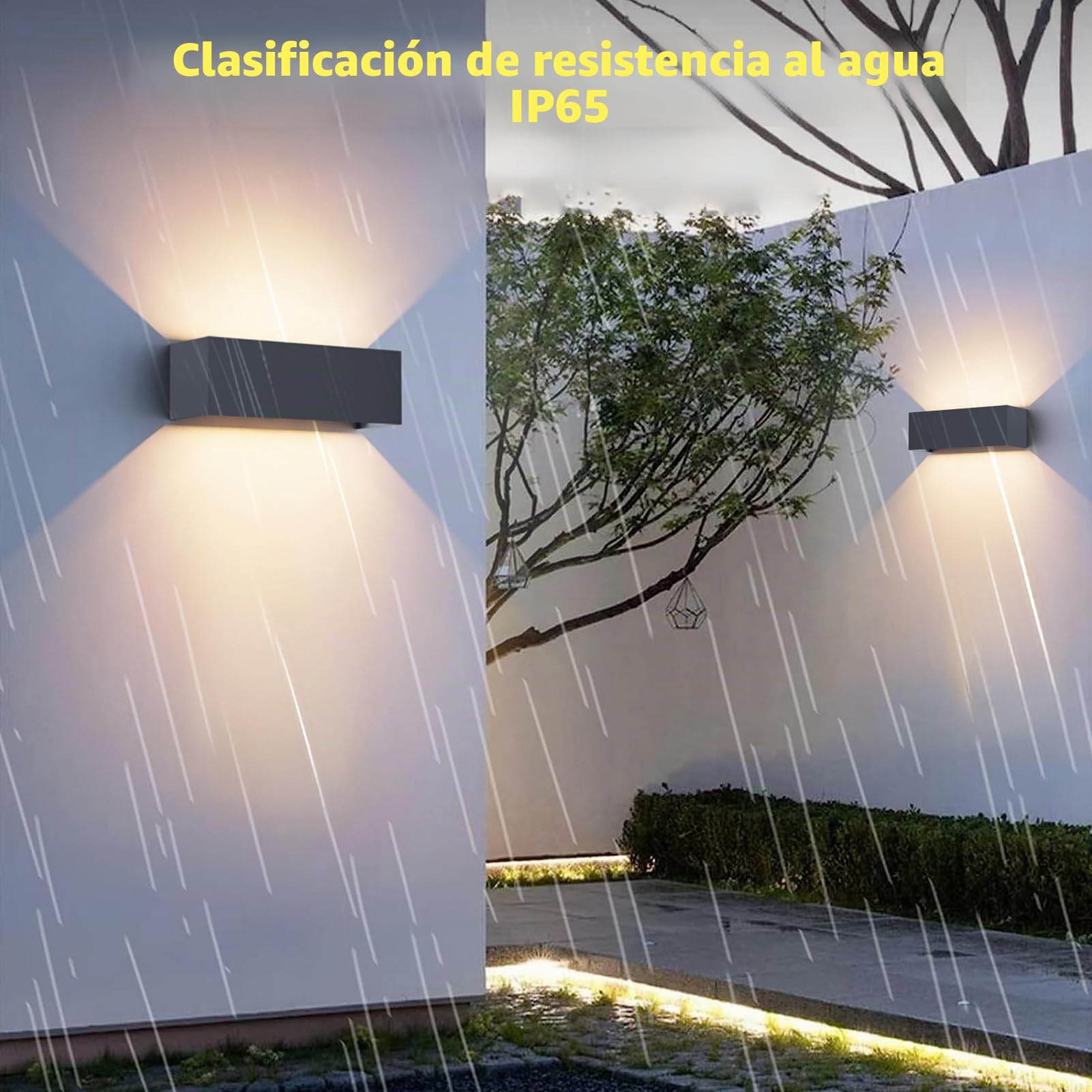 Klighten 30W Aplique de Pared Interior/Exterior,Aplique de Exterior 3000K Lámparas de Pared exterior de LED con ángulo de Haz Ajustable Aplique de Pared IP65, Antracita