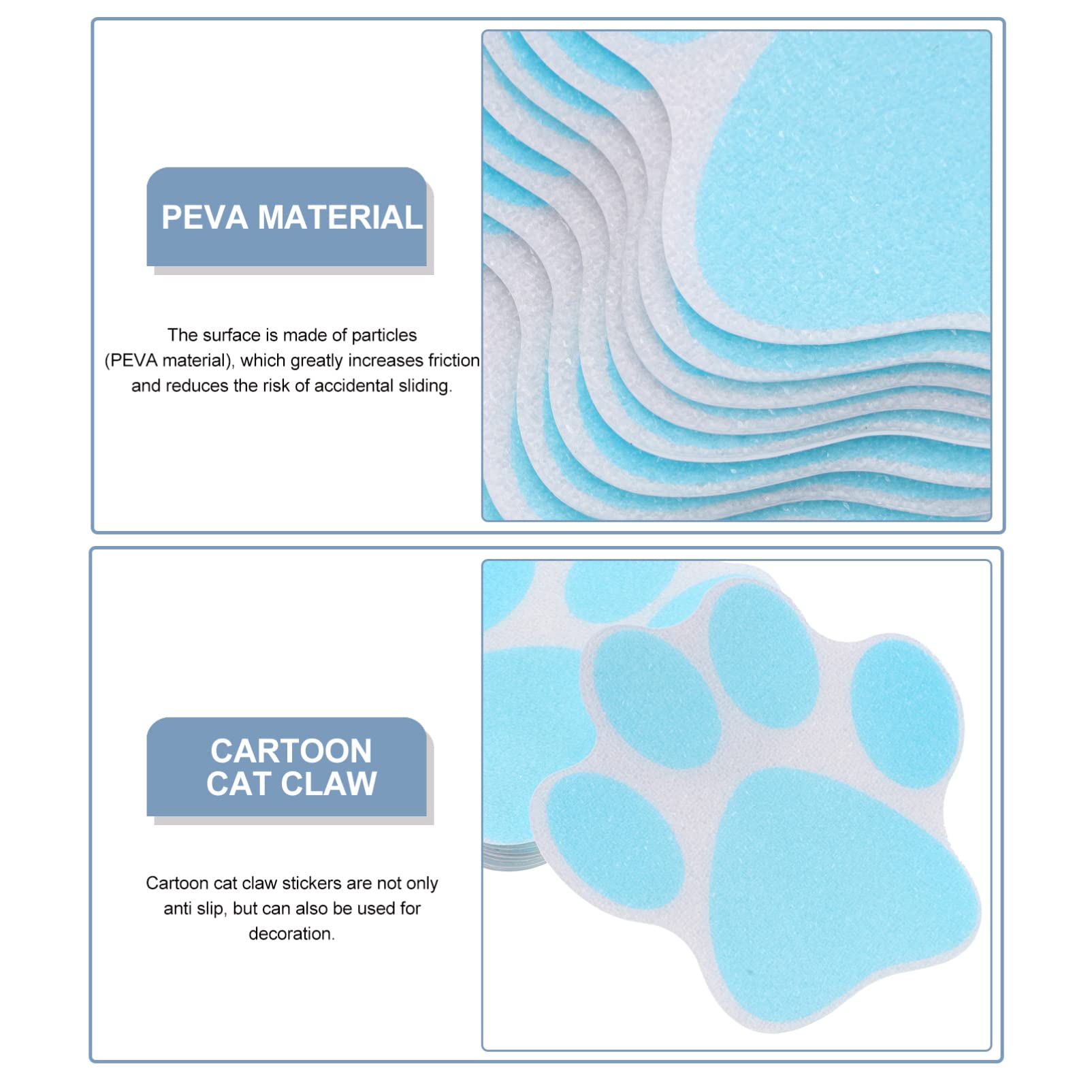 ABOOFAN 50piezas Pegatinas Antideslizantes Huellas De Patas para Bañera Decorativas y Autoadhesivas para Baños Duchas y Escaleras Protección Efectiva contra Resbalones