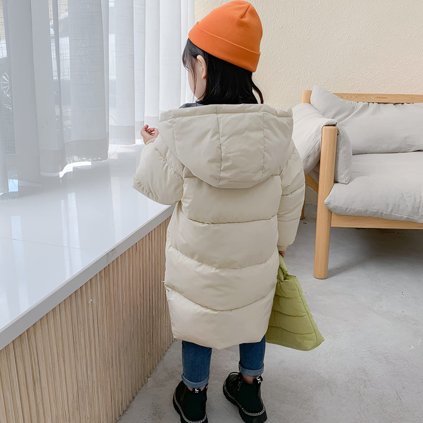 amropi Enfant Fille Manteau Parka Epaisse Veste à Capuche Chaud Hiver Blouson pour 2-10 Ans