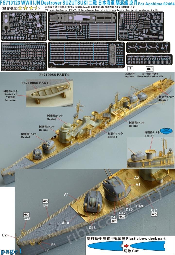 Amazon | 1/700 日本海軍 駆逐艦 涼月用スーパーアップグレード