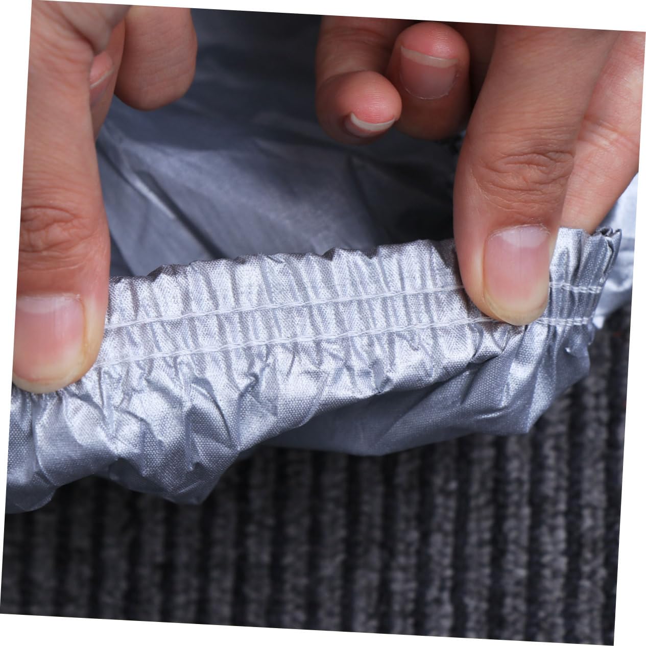 Anneome Silver Car Cover Uv and Rain All-Weather Outdoor Shield for Prevents Scratches and Keeps Interior Clean — view 4