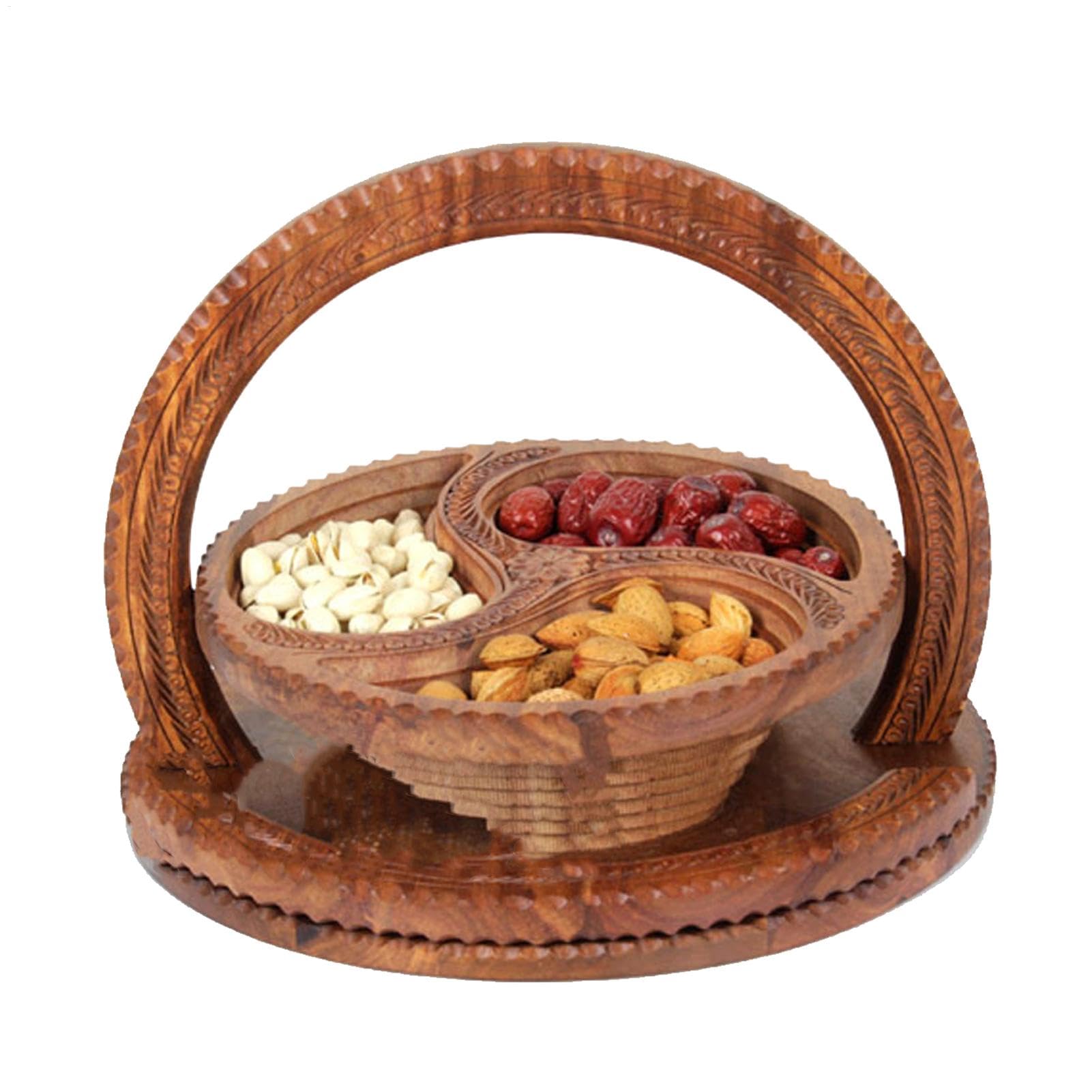 Paniers pliants pour noix de , panier pliable pour fruits secs, 4 couleurs, 4 compartiments avec 4 compartiments pour comptoir de cuisine, panier pliable pour et noix pour bonbons, fruits | 4 compartiments avec 4 compartiments pour comptoir de cuisine, pa