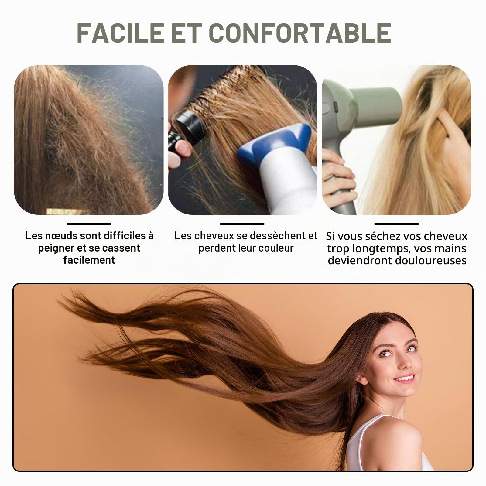 UILYNIU 2 Pièces Casque Seche Cheveux Bonnet Seche Cheveux Bonnet Chauffant Cheveux Soin Casque Chauffant Cheveux Sèche de Capot pour le Style de Séchage Curling Conditionnant en Profondeur（2 Pièces）