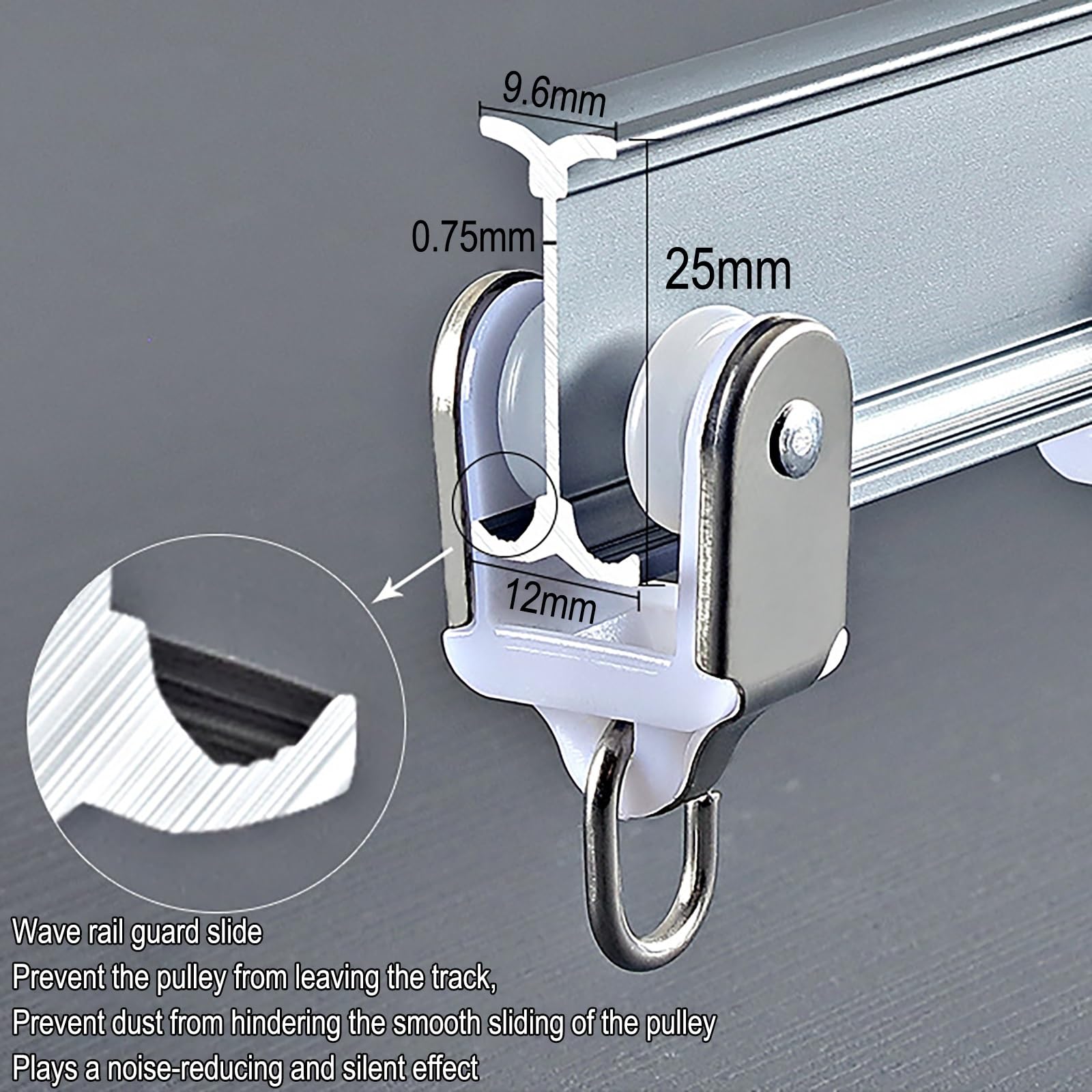 Set Flexible Bendable - 10ft Curved Track For Room Dividers \u0026 Bay Windows  Ceiling Curtain Track, image size:1600x1600