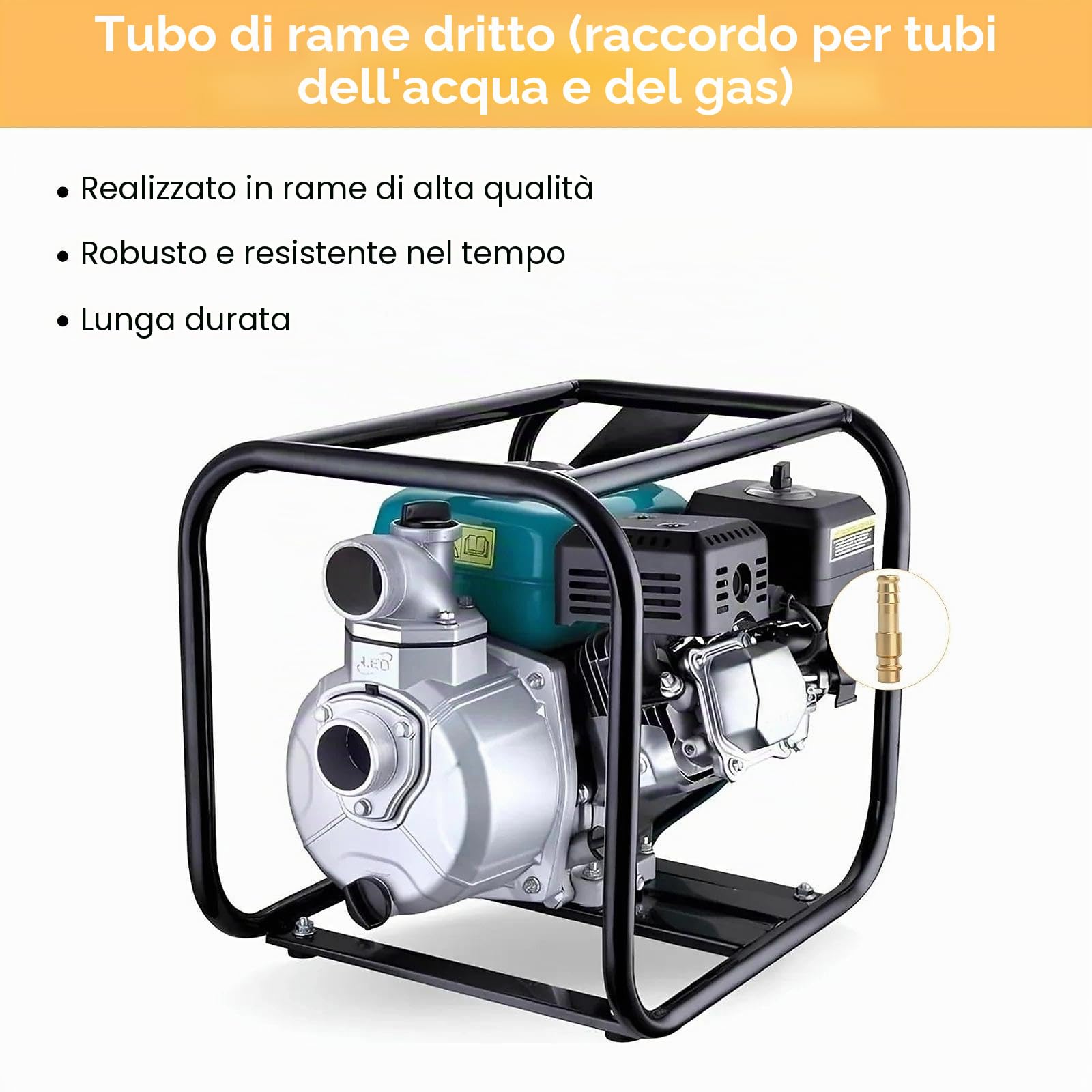 4 PCS Raccordo Aria Compressa 10mm, Raccordo Rapido per Compressore Aria | Raccordo Pneumatico, Filettato Maschio per Tubo, Connettore Innesto Rapido