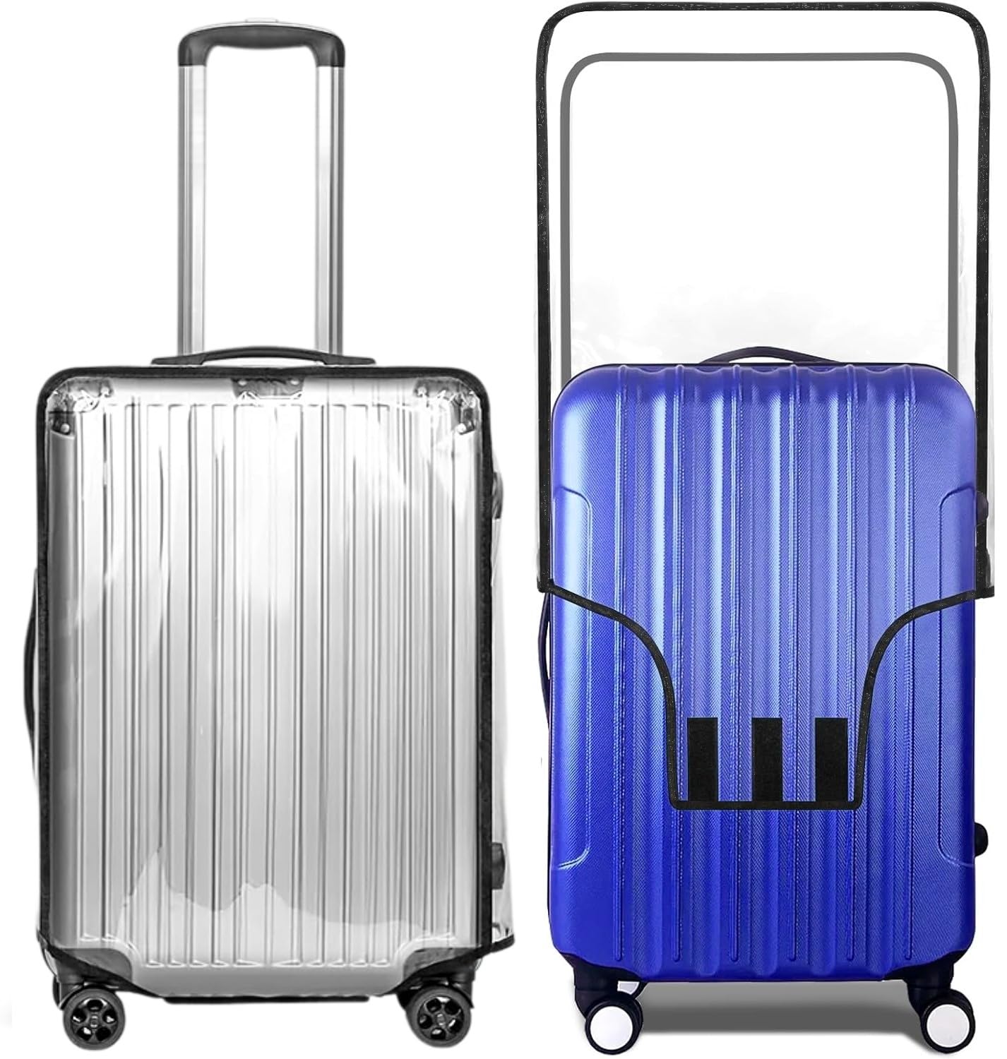 Harmon Wandyer Suitcase Cover For Luggage, Clear PVC Luggage Covers Protector Full Thicken Transparent Waterproof Suitcase Sleeve (Transparent, 28inch)