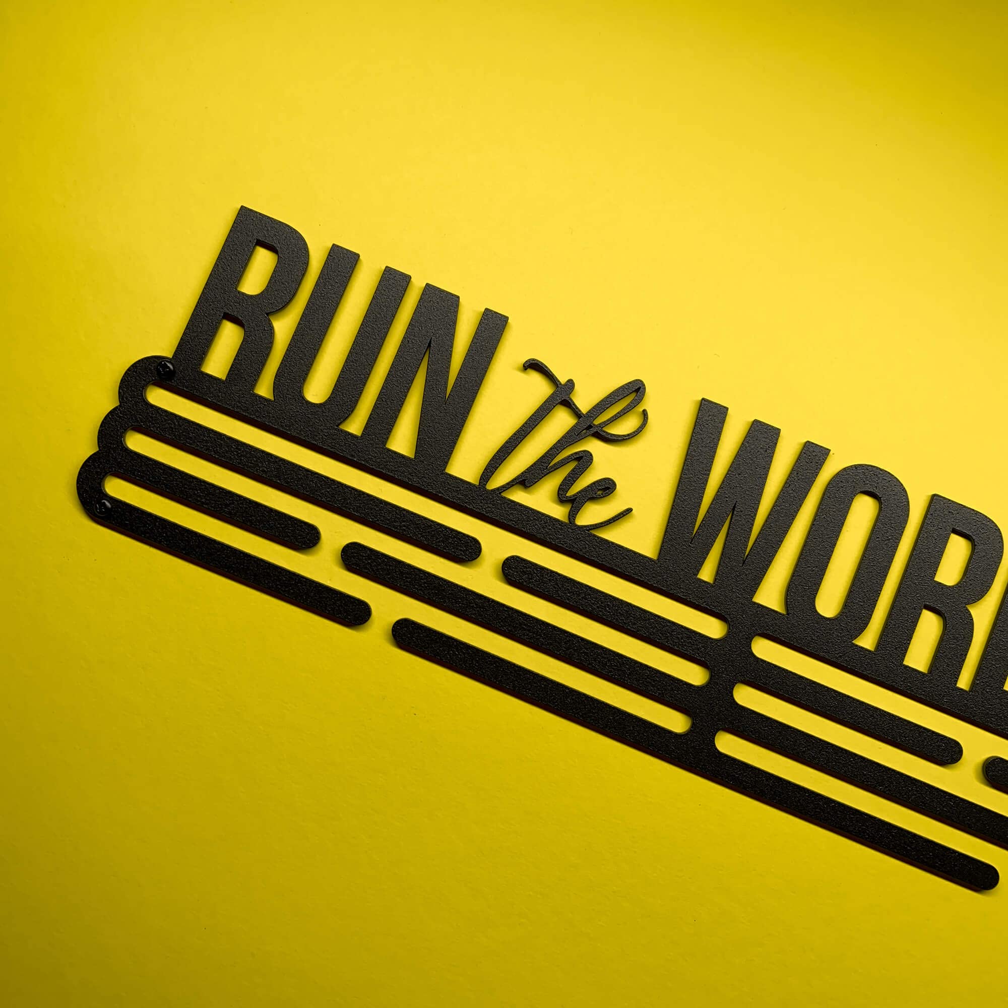 Run The World Colgador de medallas | Medallero Acero | Medal Holder dispaly Hanger | Medalla Percha