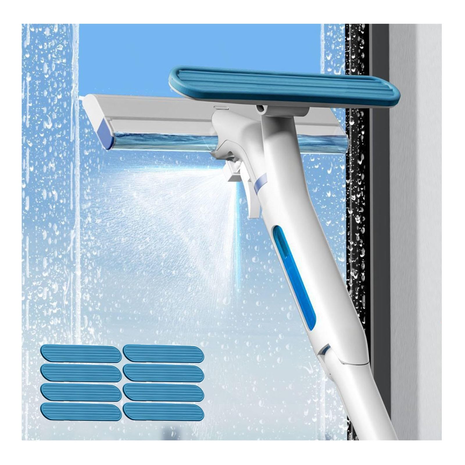 Limpiacristales con Pulverizador de Ventanas con Depósito de Agua Residual Limpiador de Cristales para Coche y Baño Adecuado para Múltiples Escenarios