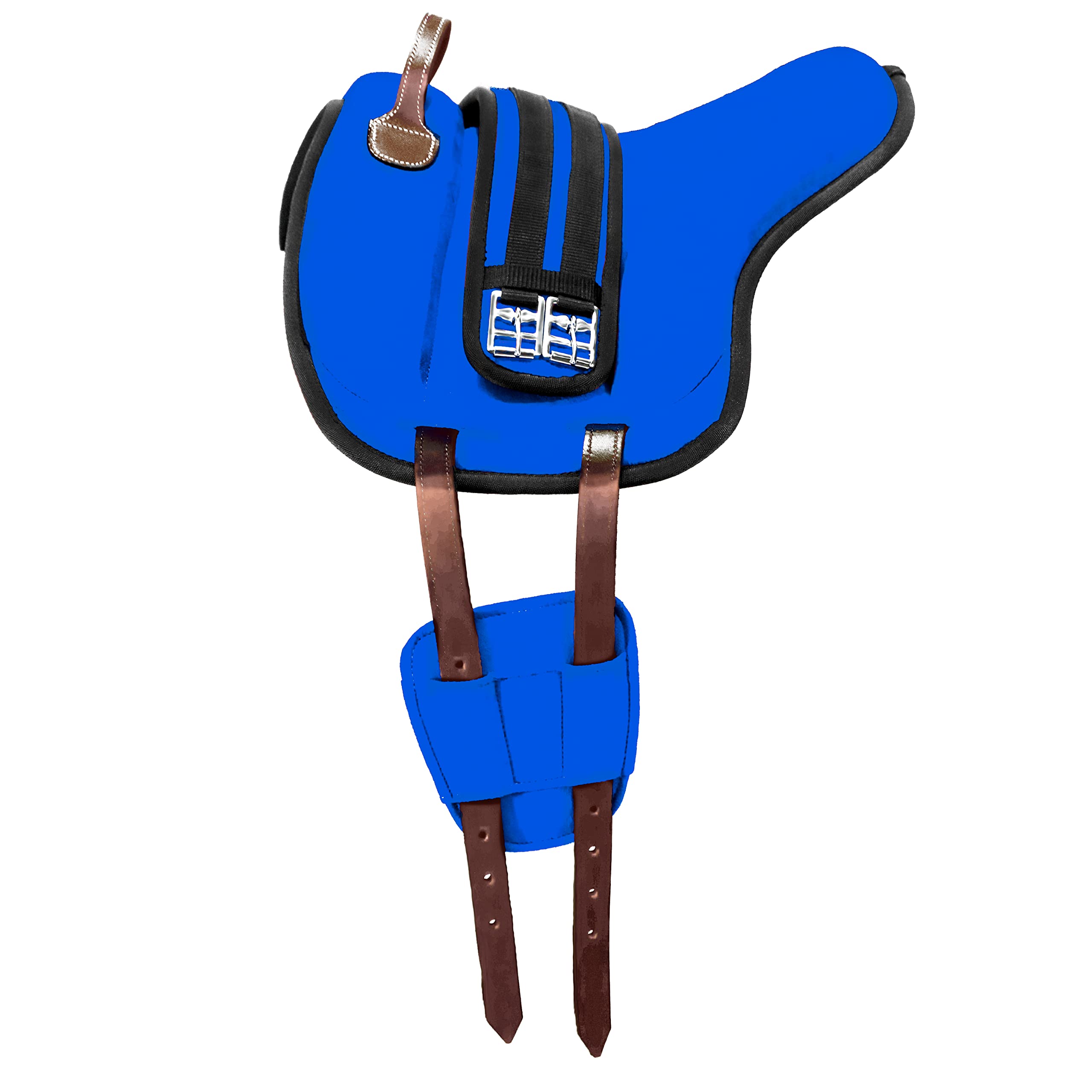 W Enterprises Horse Bareback Comfort Saddle Pad with,Handle & Girth, Anti Slip Base Suede Leather Classic Quality Product for Comfort Horse Riding.