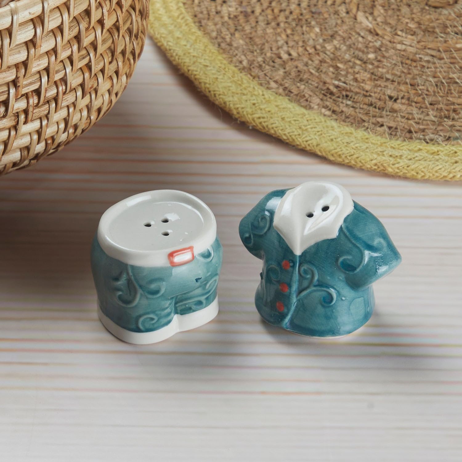 Kookee Ceramic Salt & Pepper Set - Stylish Dining -3