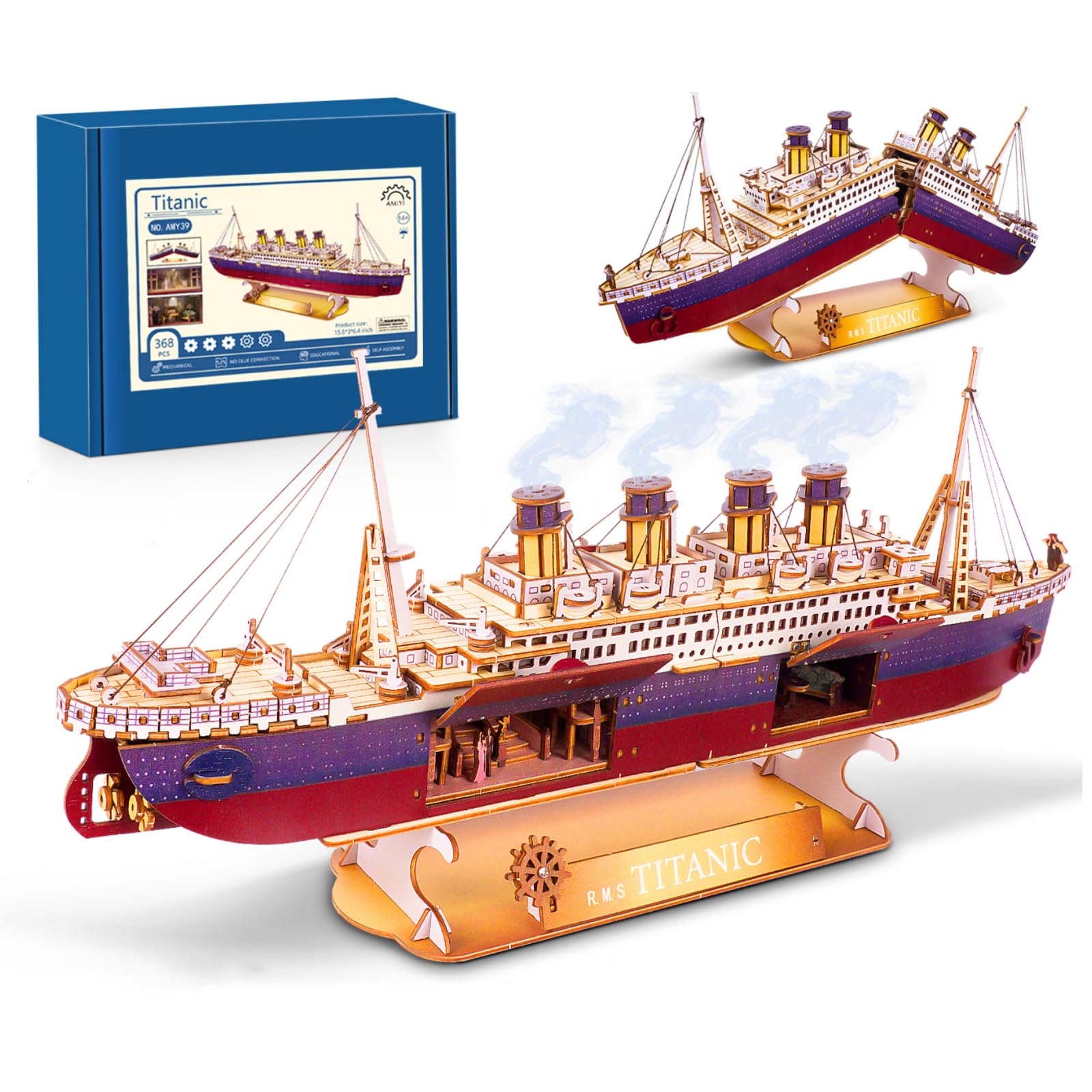 Amazon.com: Vziimo Titanic 3D Puzzles for Adults, LED Titanic