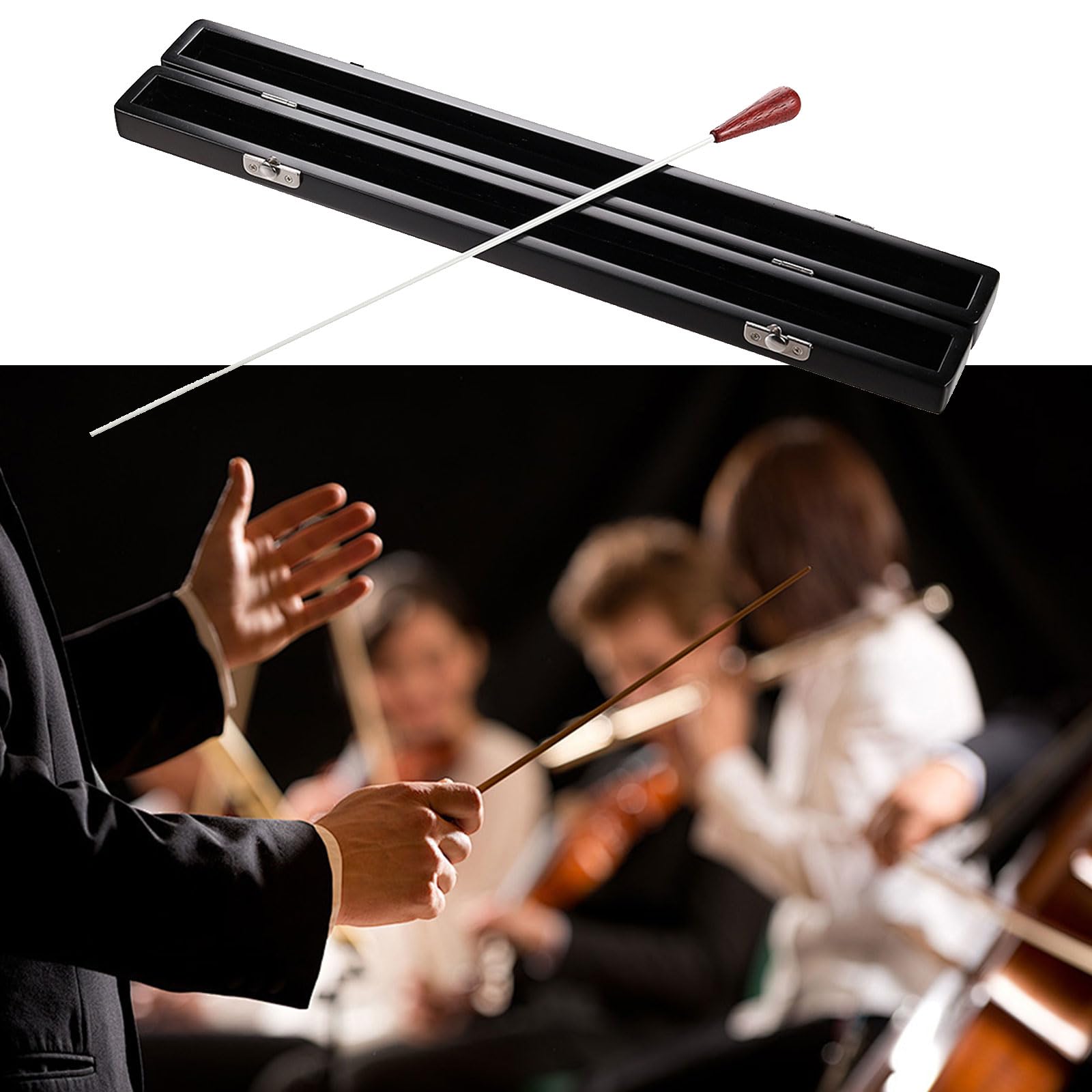 Bastone multiuso per direttori musicali, bacchetta per dirigere bacchetta da orchestra di ricambio con scatola portaoggetti per orchestra musica classica