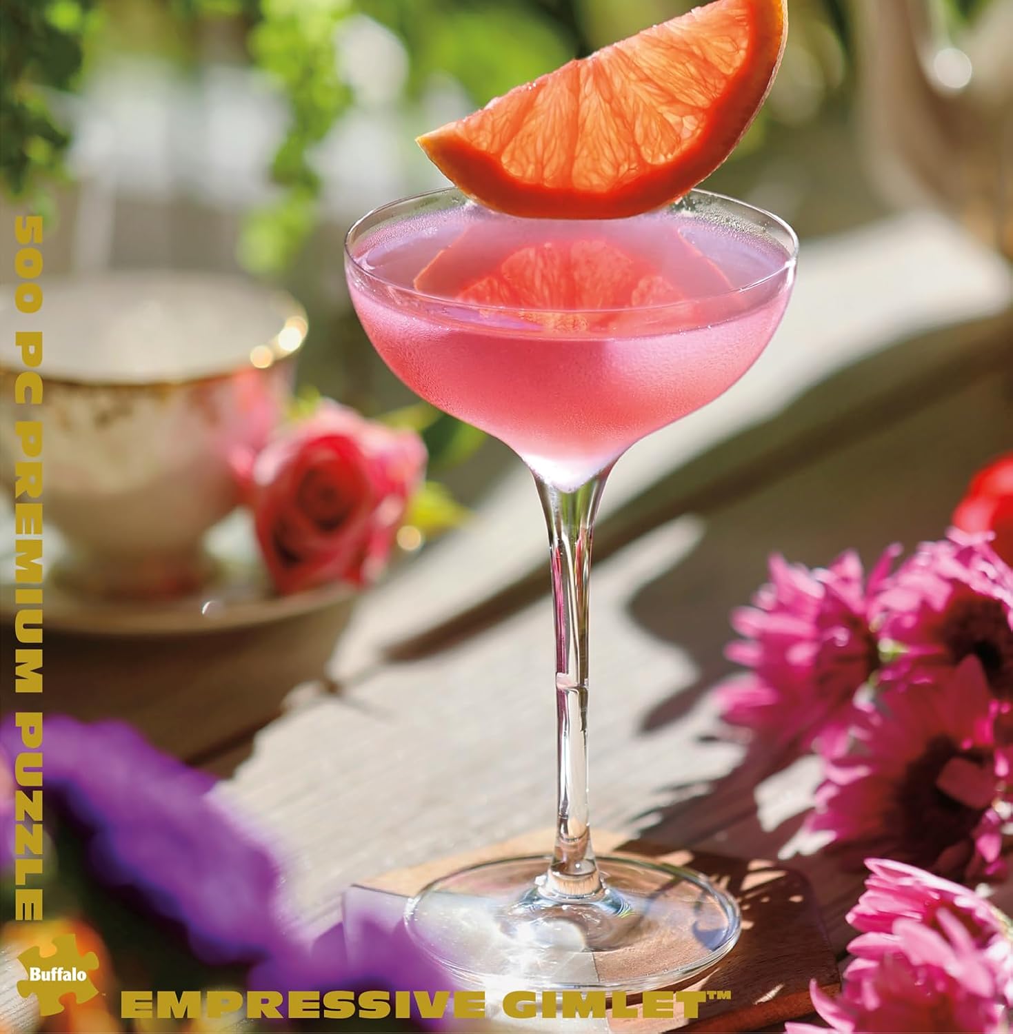 Buffalo Games - Gold - The Weekend Mixologist - Empressive Gimlet - 500 Piece Jigsaw Puzzle for Adults Challenging Puzzle Perfect for Game Nights - Finished Puzzle Size is 21.25 x 15.00