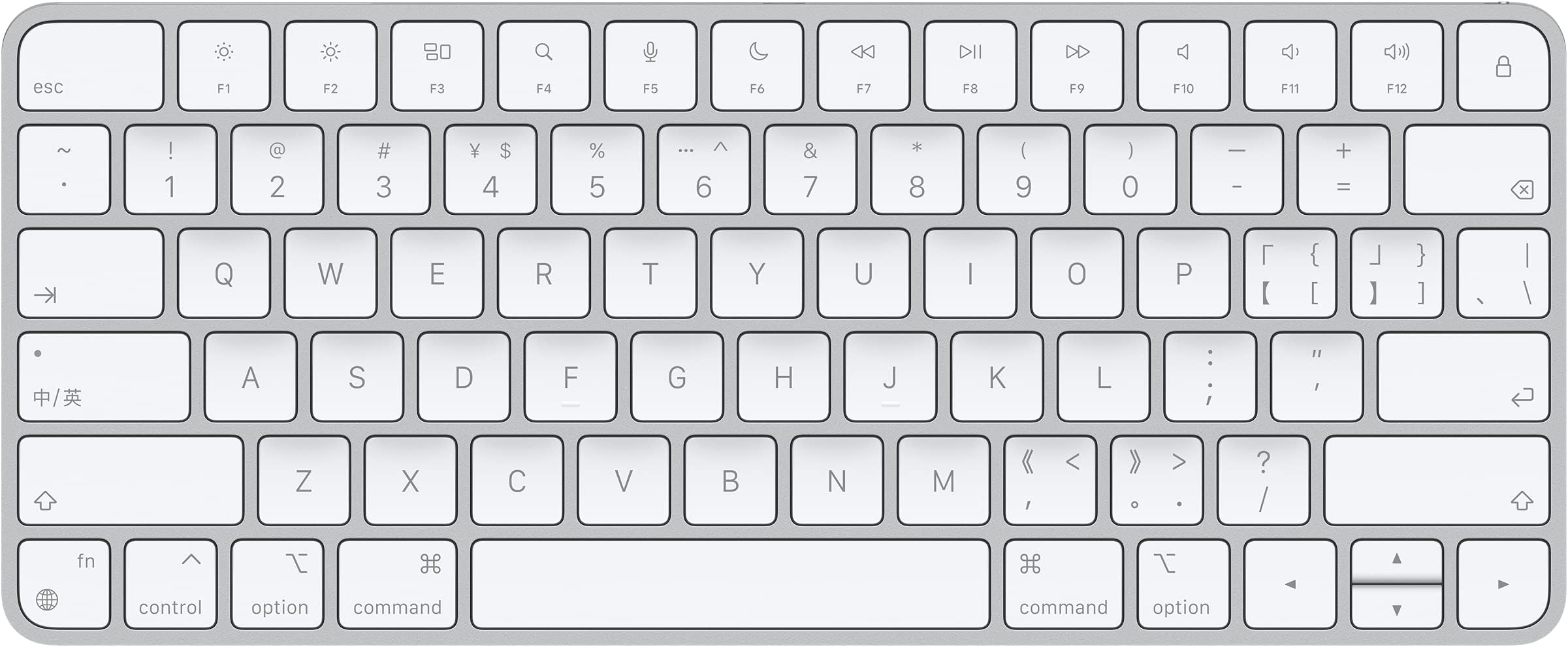 Magic Keyboard: Wireless, Bluetooth, Rechargeable. Works with Mac, iPad, or iPhone; Chinese (Pinyin) - White