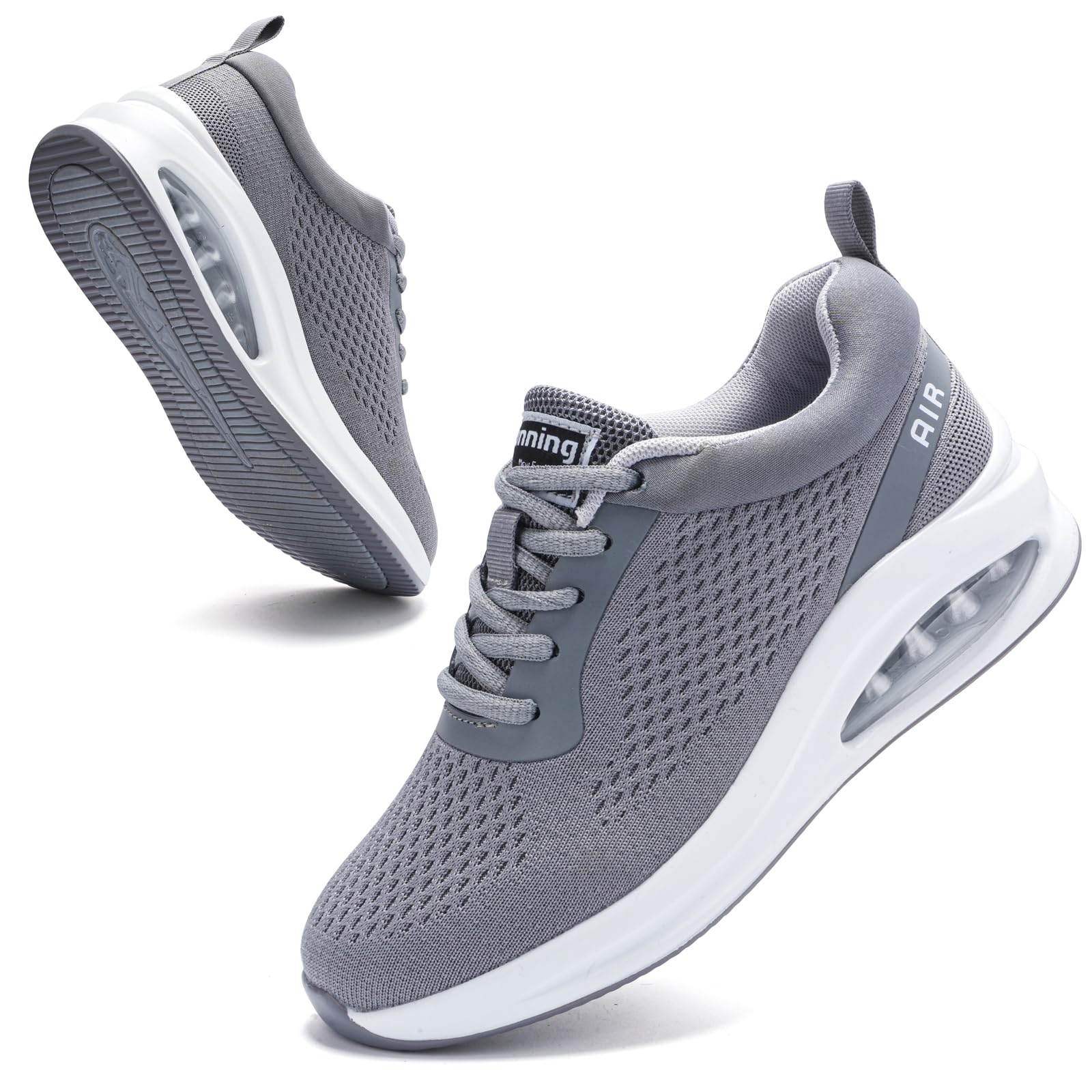 Zapatillas deportivas para mujer con soporte de arco, espuma viscoelástica, para correr, de malla transpirable, antideslizantes, flexibles, para comodidad diaria, alivio del dolor de pies