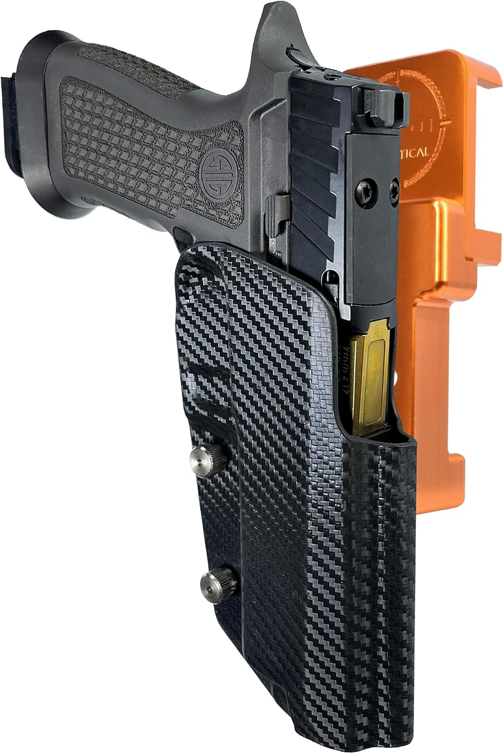 Alloy Competition Holster OWB Fits Sig P320 Full Size Outside The Waistband Carry Gun Holster Kydex American Made OWB Aluminum Belt Attachment