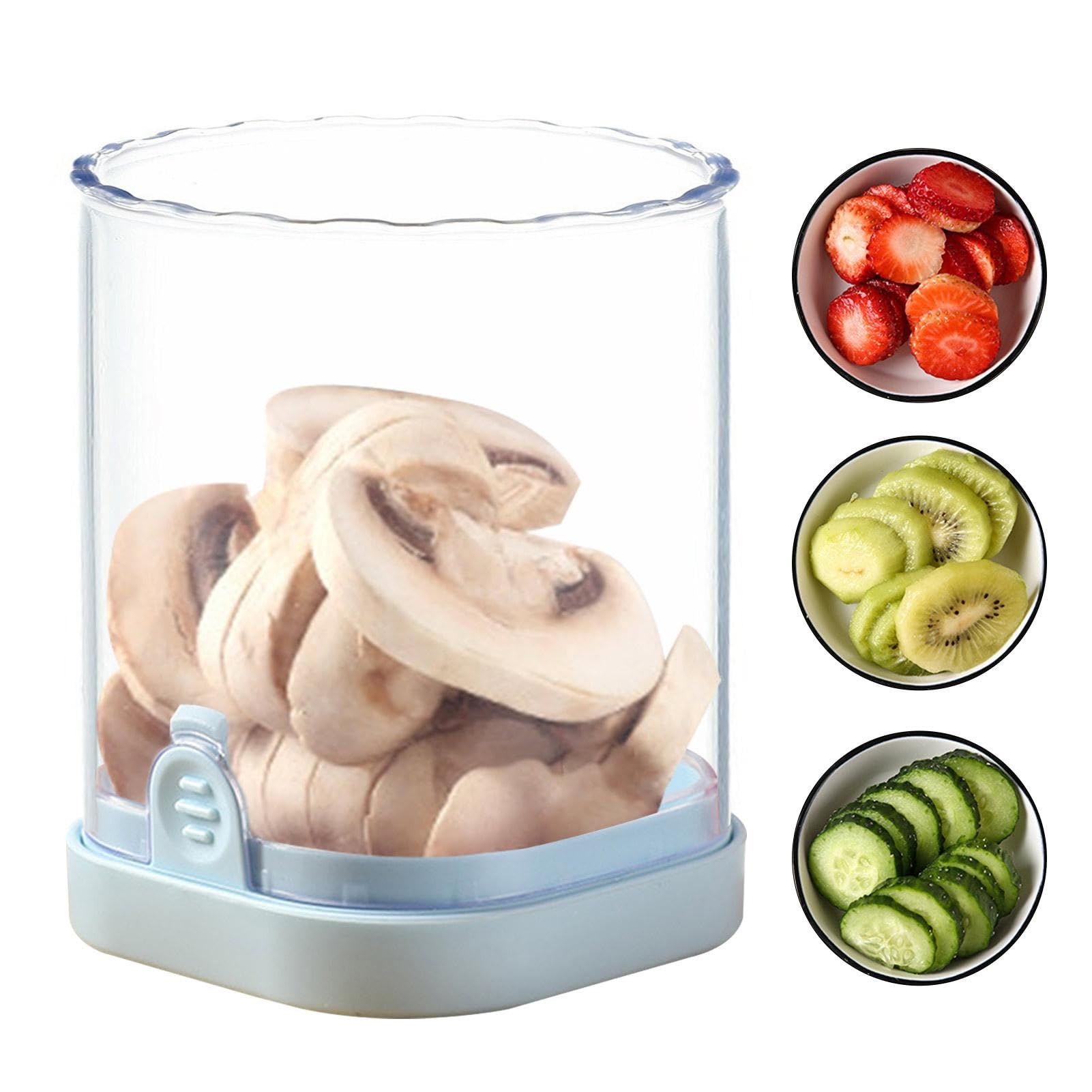Cup Slicer, 2023 Nieuwe Fruit Slicer Cup, Fruit Slicer Egg Slicer, Roestvrij Staal Aardbei Slicer Banana Slicer, Snel Fruit Groente Salade maken, Aardbei Slicer Keuken Gadget, 3 kleuren