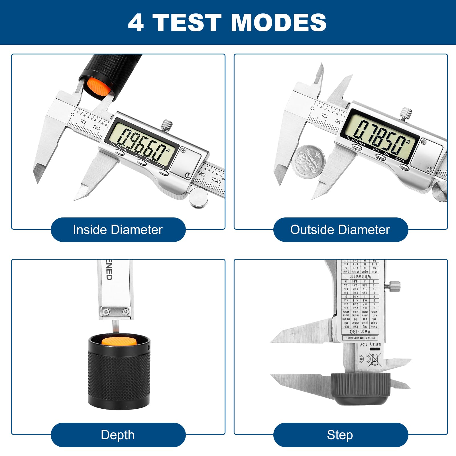 Snapklik.com : QDXMD Digital Caliper Measuring Tool, 6 Inch Stainless ...