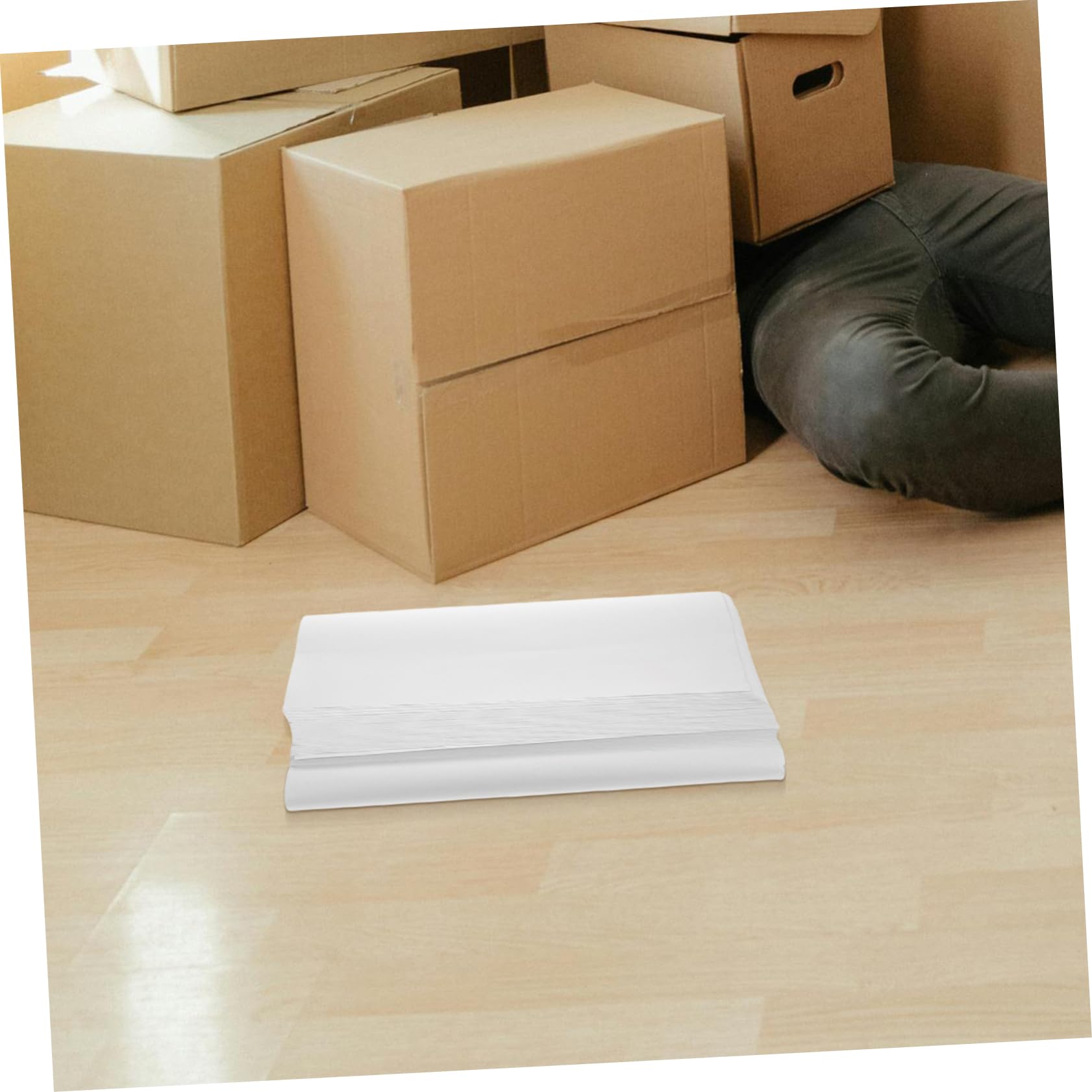 Papel de Embalaje para Mudanzas 100 Hojas de Papel Color Blanco | 70 X 38cm, para Rellenar Cajas, Artículos Frágiles y Materiales de Embalaje
