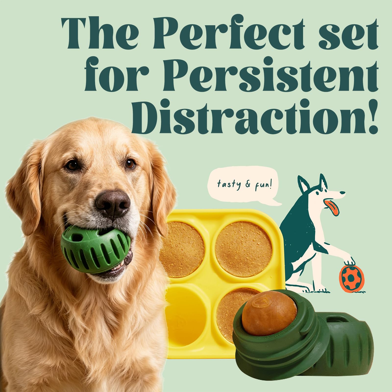 Hundespielzeug Interaktives Intelligenzspielzeug | Befüllbar, Leckerli Futterspielzeug, Slow Feeder, BPA Frei, Schleckball, Für Kleine, Mittlere und Große Hunde