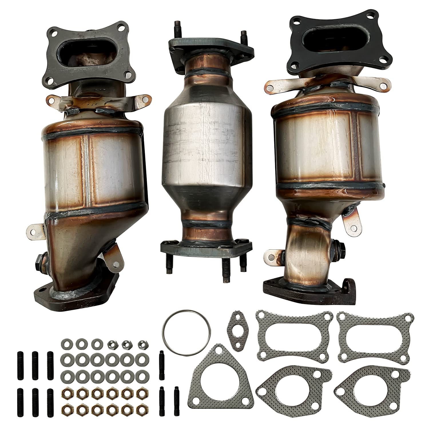 Uritue Complete Catalytic Converters 45131+45132+16447 Replacement for 20092015 Honda Pilot 3
