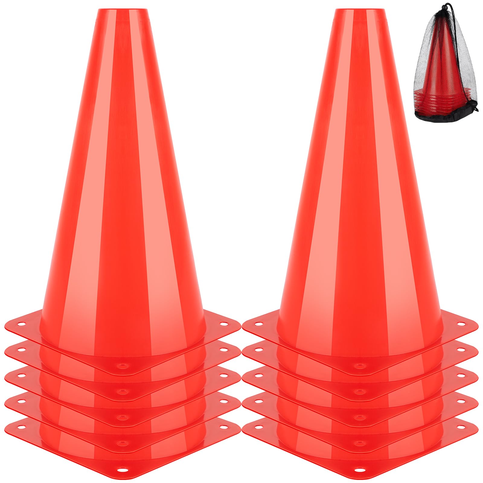 Amazon | BiAnYC 10本セット23cm マーカーコーン 赤色,カラーコーン