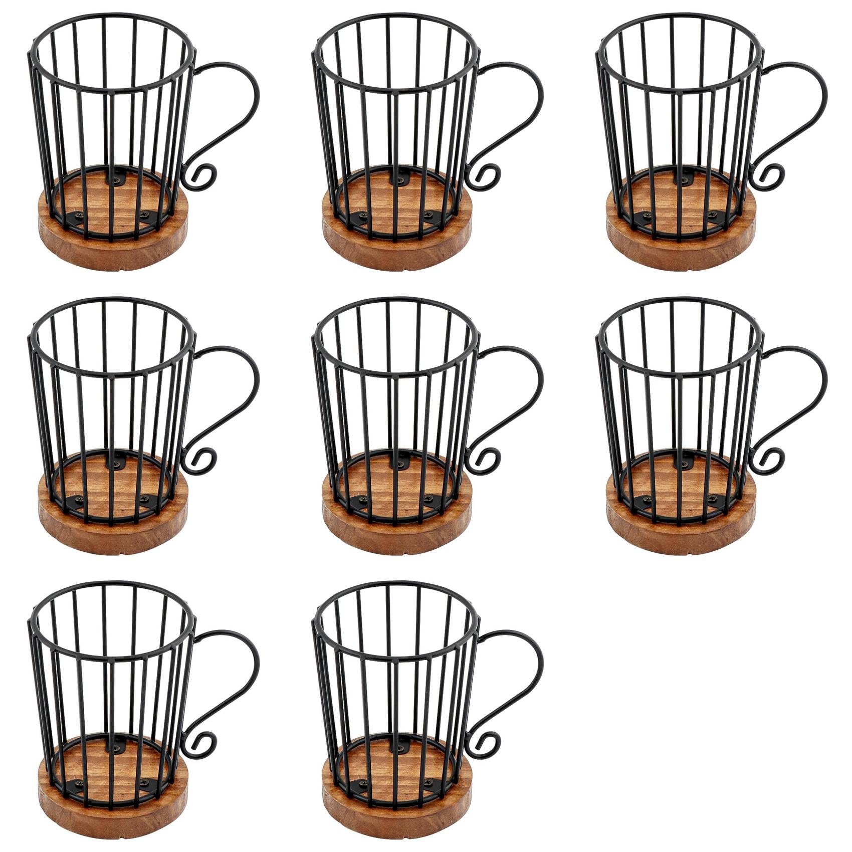 Hndhbfgrt 8X Coffee Pod Holder K Cup Organizer, K Cup Holders for Counter Coffee Pods Storage Organizer Coffee Decor