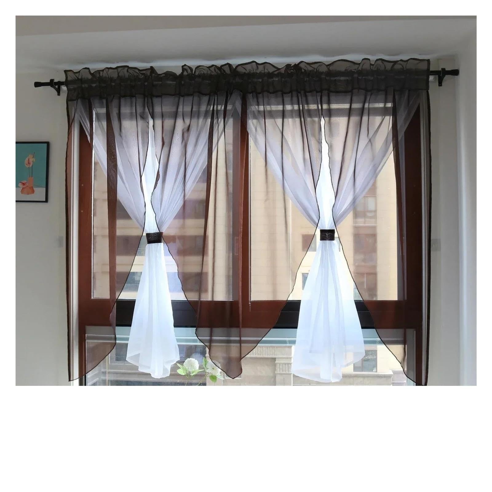 Rideau de Chambre à Coucher Balcon Salon Voile Solide