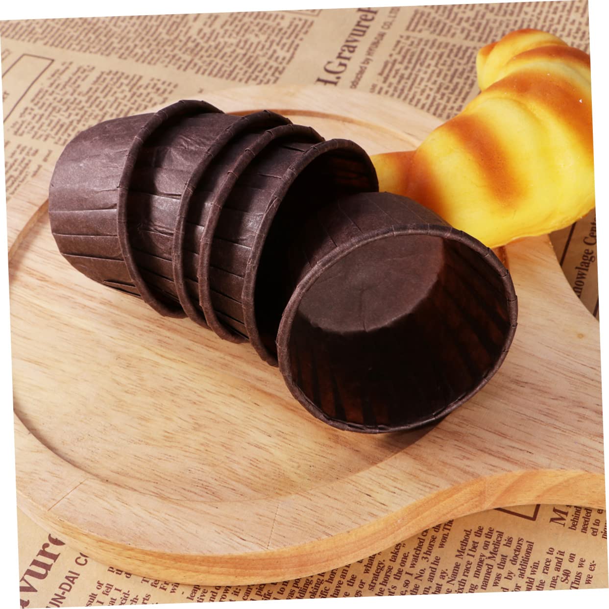 Ciieeo 300piezas Tazas De Papel Para Muffins y Antigrasa y No Adhesivas Para Hornear Postres Chocolate Para Fiestas y Eventos Chocolate