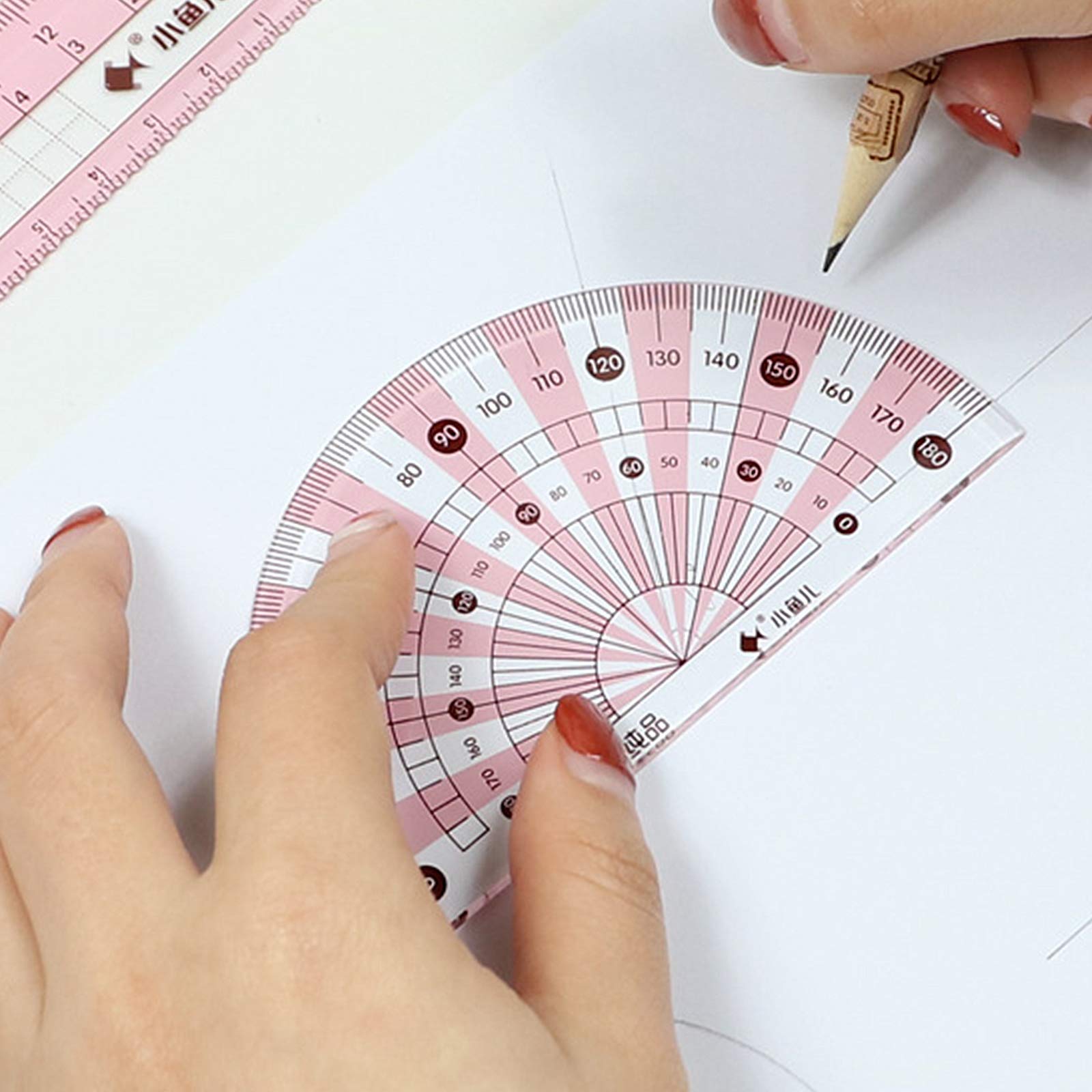 8 Pieces Drawing Ruler Set Compass, Drafting Compass Set Geometry, School Compass - Image 4