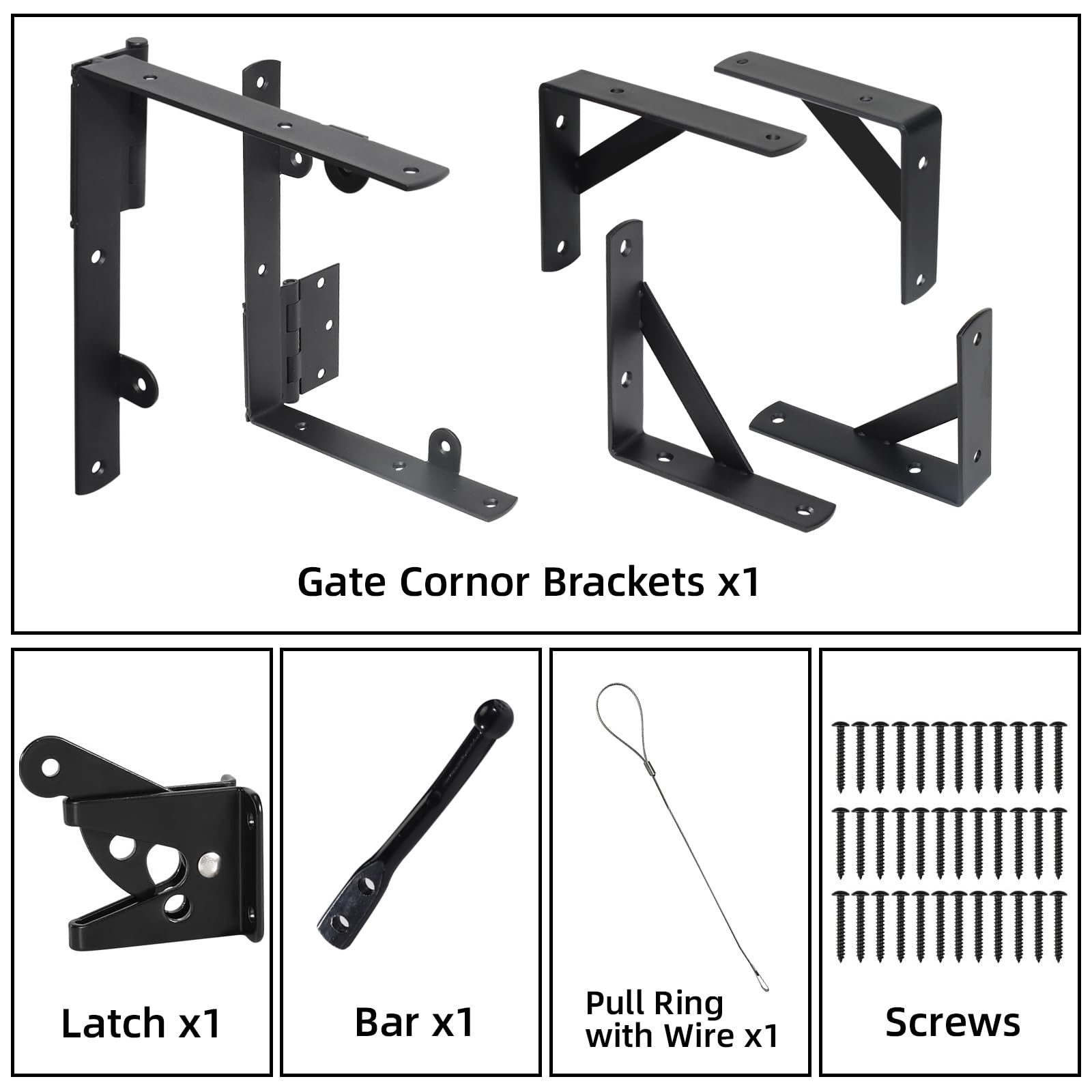 WEKIS Anti Sag Gate Kit - Stabilize Your Fence Gate -3