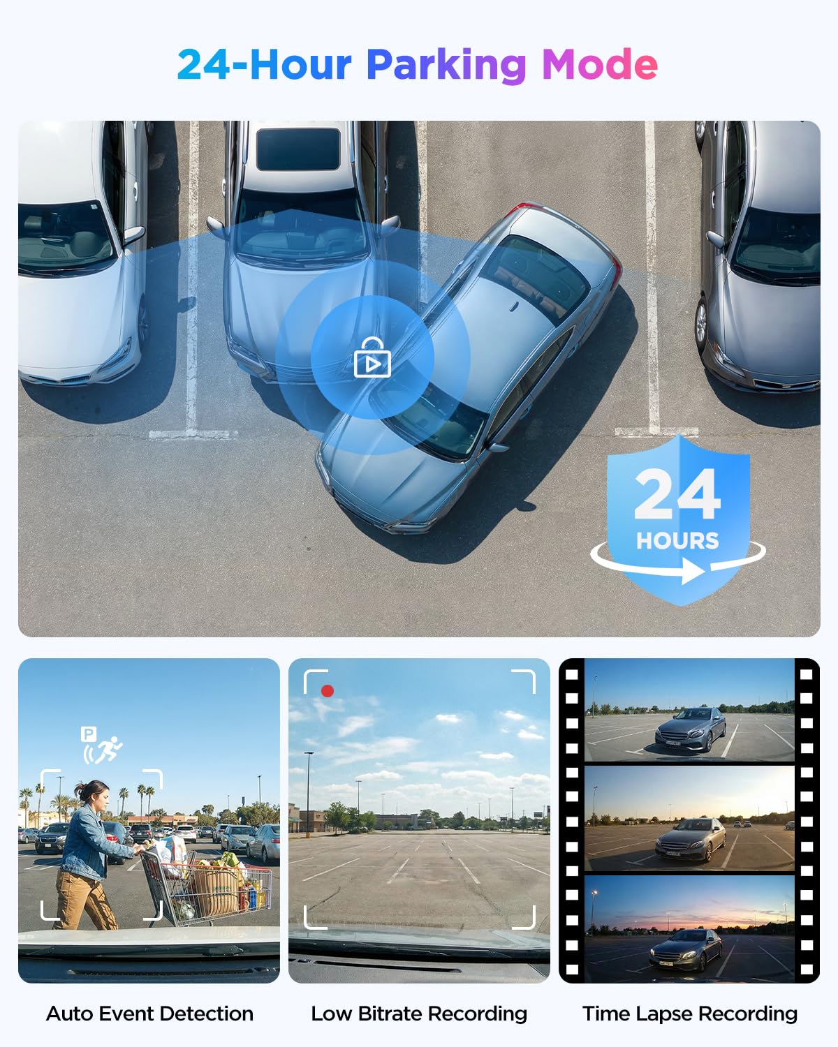 VIOFO Kamera samochodowa A119 V3 2K z GPS, True HDR, buforowany tryb parkowania, 2560 x 1440P Quad HD+, ultra wyraźny noktowizor, szeroki kąt 140°, wykrywanie ruchu, czujnik G, poklatkowy