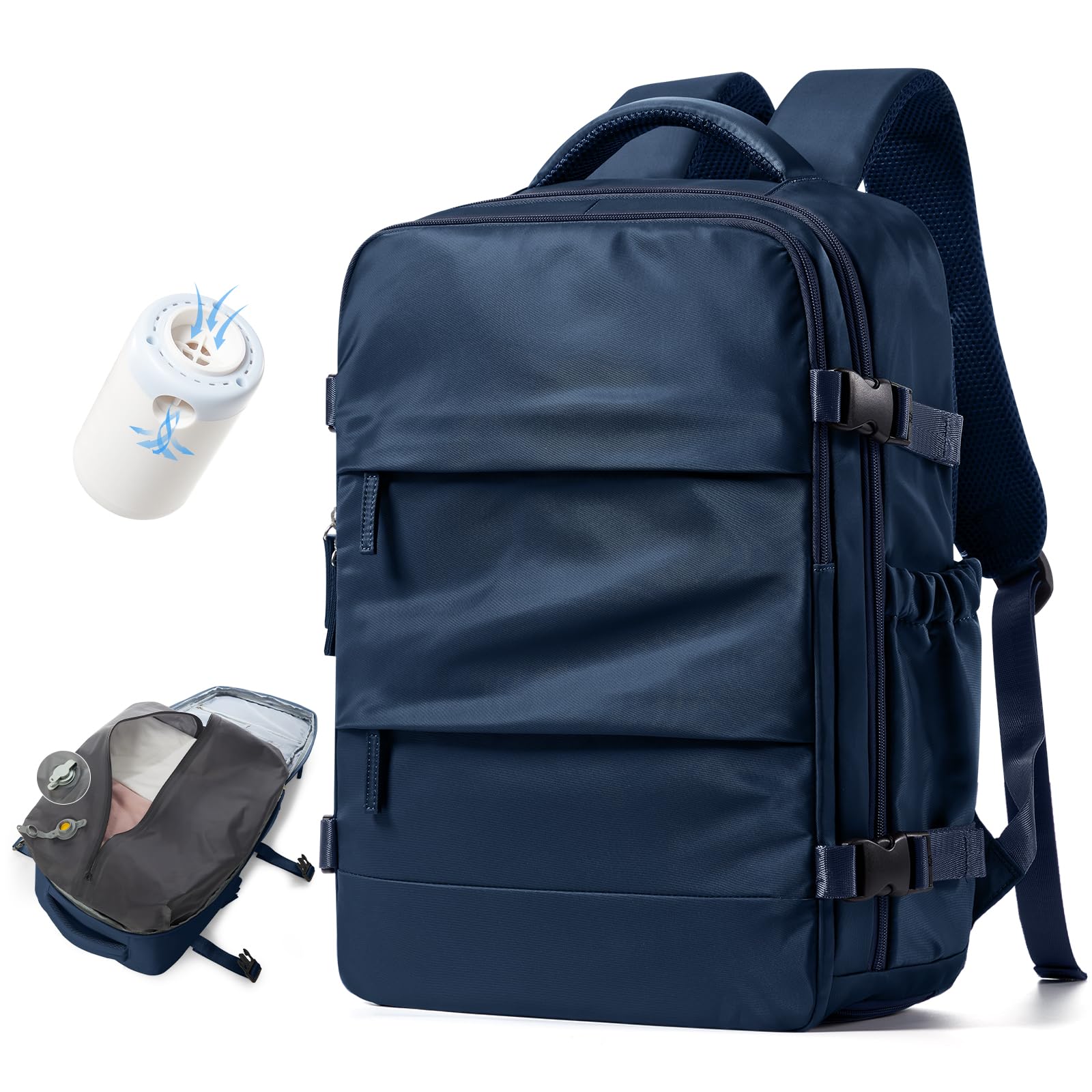 BJLFS Borse da Cabina per Ryanair 40x30x20 Zaino Wizzair Sottovuoto da viaggio 40x20x25 Bagaglio a Mano con compressione sottovuoto,Zaino Easyjet 45x36x20,Zaini Casual per laptop da 14 pollici