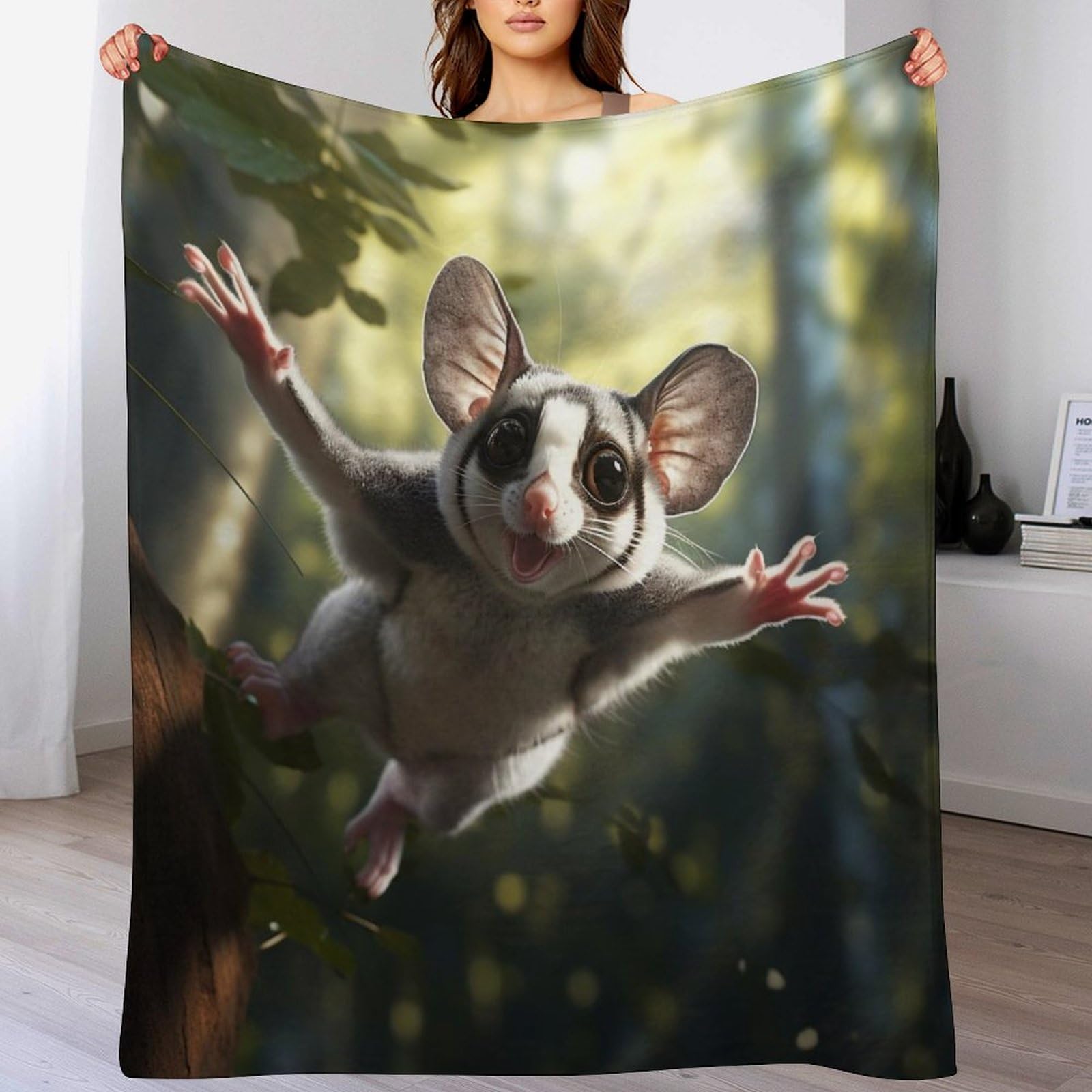 Couverture douce Flying Écureuil pour cocooning sur le canapé du salon