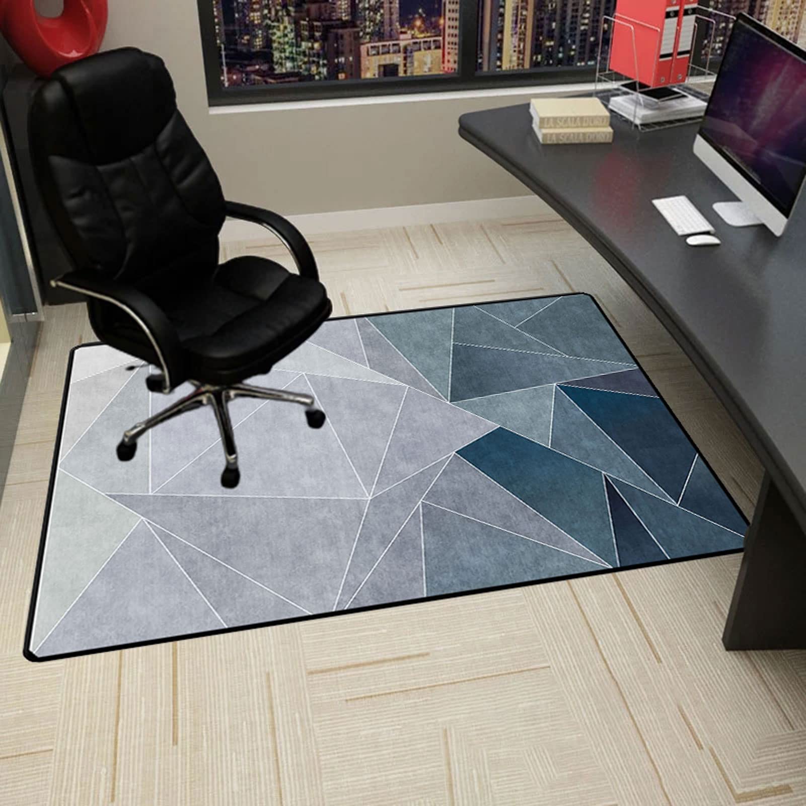Alfombrilla para silla de juegos que elimina el ruido en suelo alfombrado y protege parqué