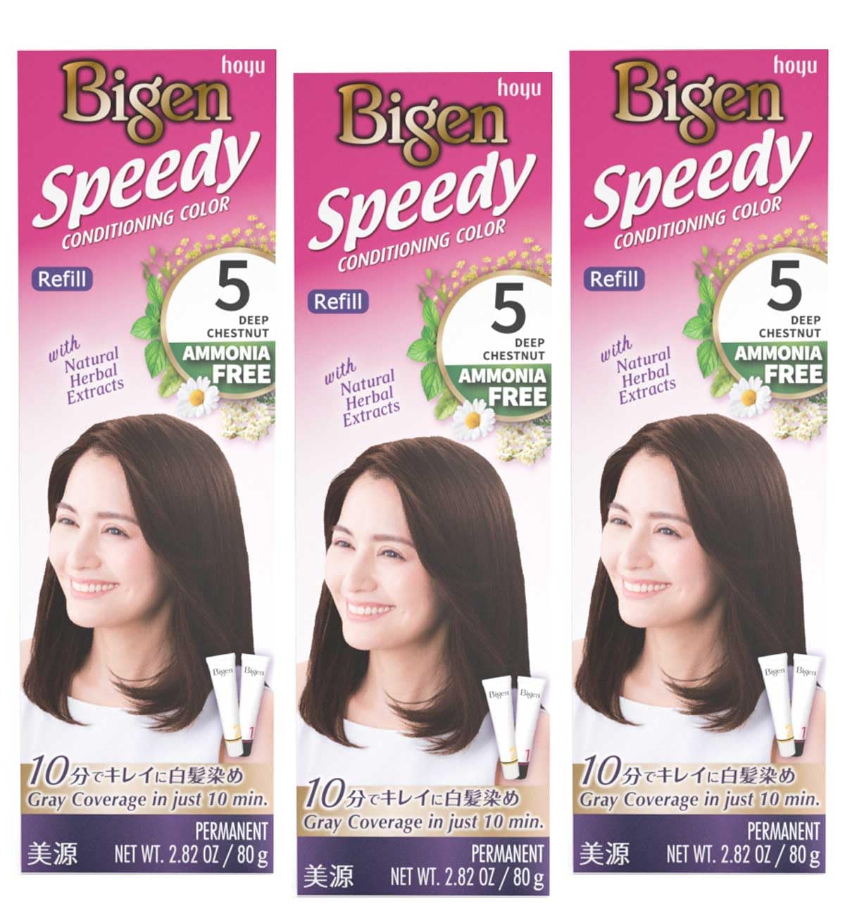 Speedy Conditioning Color Refill: 5 Deep Chestnut - 3 Pack