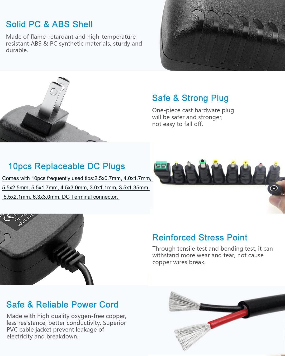 Marg 12V 1.5A Power Adapter – Center Positive 5.5x2.5mm Mono Pin Charger