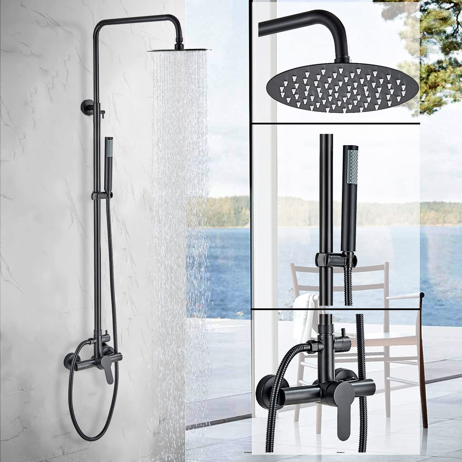 Buy MOSSON Outdoor Shower Faucet Matte Black SUS304 Shower Fixtures