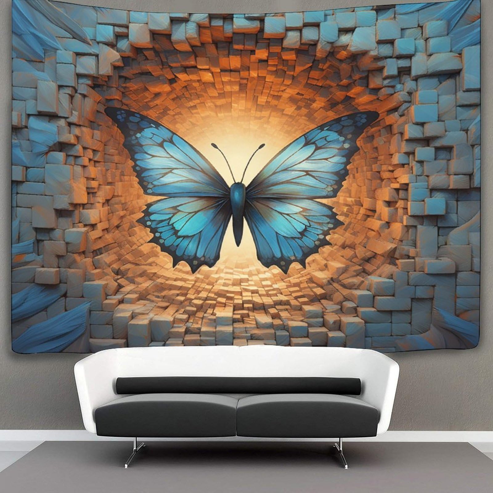 kaiyun Butterfly Tapestry Wall Hanging, for Bedroom Decor Birthday Party Celebration Or Garden Backdrop 70cmx100cm