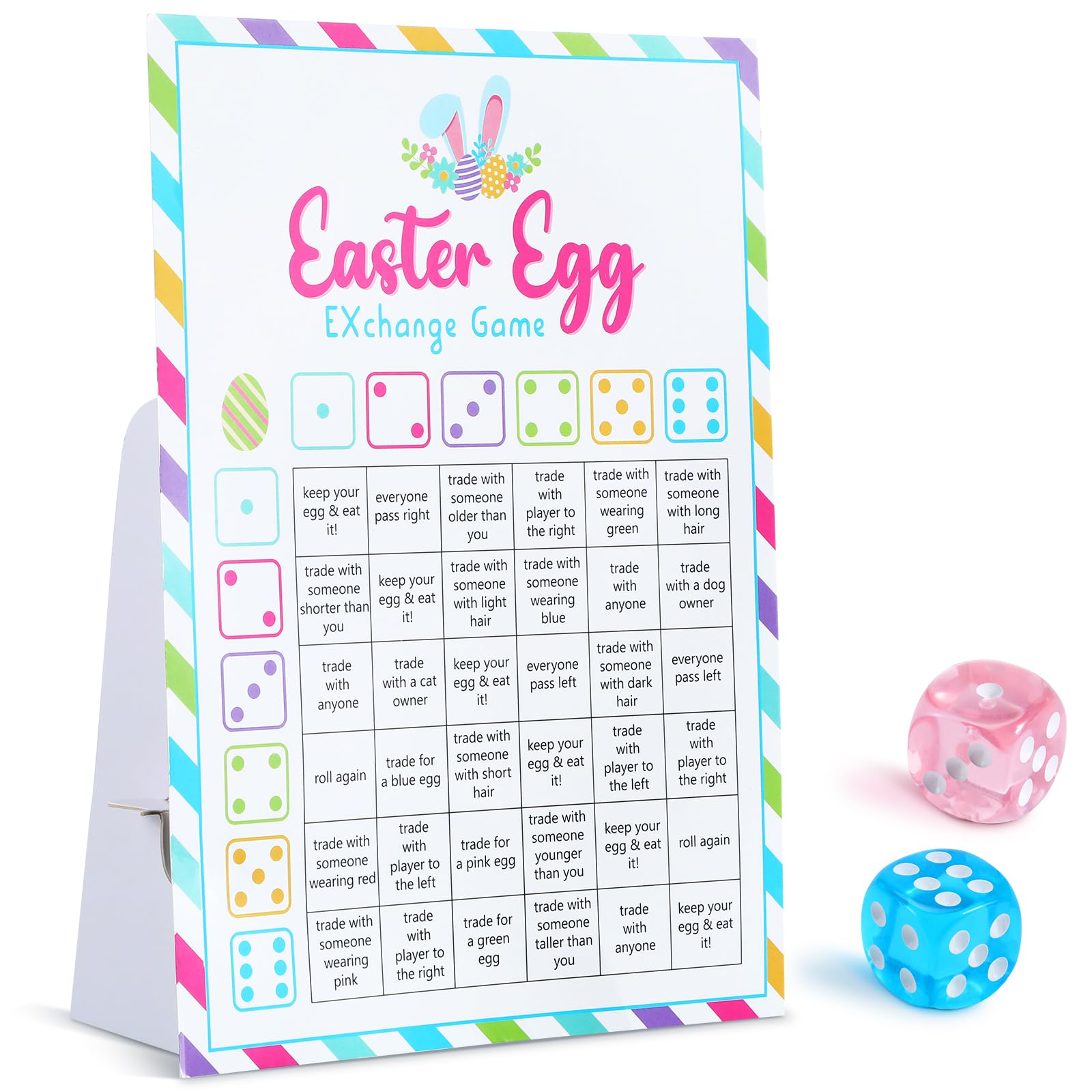 Amazon.com: JellyArch Easter Egg Exchange Dice Game Easter Gift Swap Game with 2 Dices and 1 Instruction Standing Sign for Adults Group Party Favors School Classroom Activities : Home & Kitchen amazon-com-jellyarch-easter-egg-exchange-dice-game-easter-gift-swap-game-with-2-dices-and-1-instruction-standing-sign-for-adults-group-party-favors-school-classroom-activities-home-kitchen